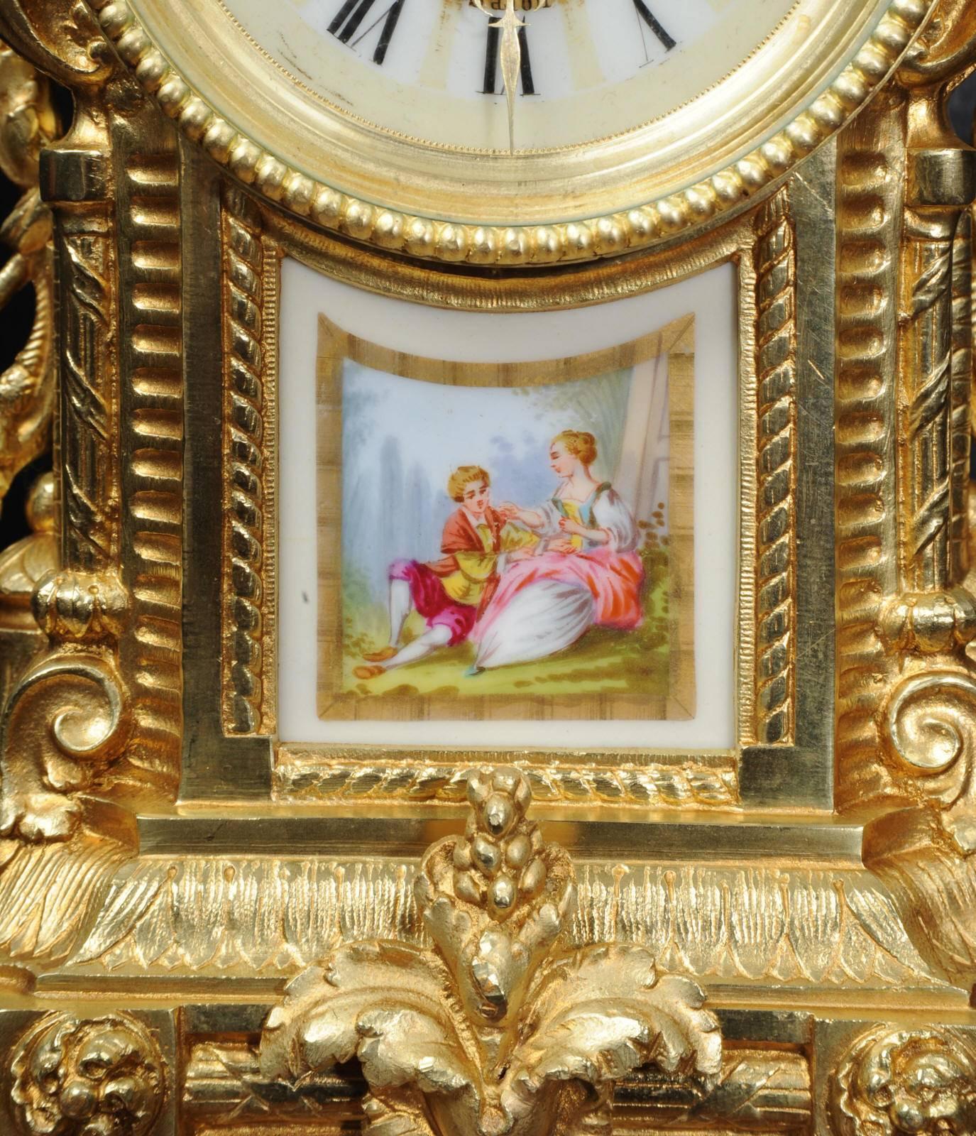 19th Century Ormolu and Sèvres Porcelain Clock by Achille Brocot