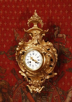 Japy Freres Gilt Cartel Wall Clock