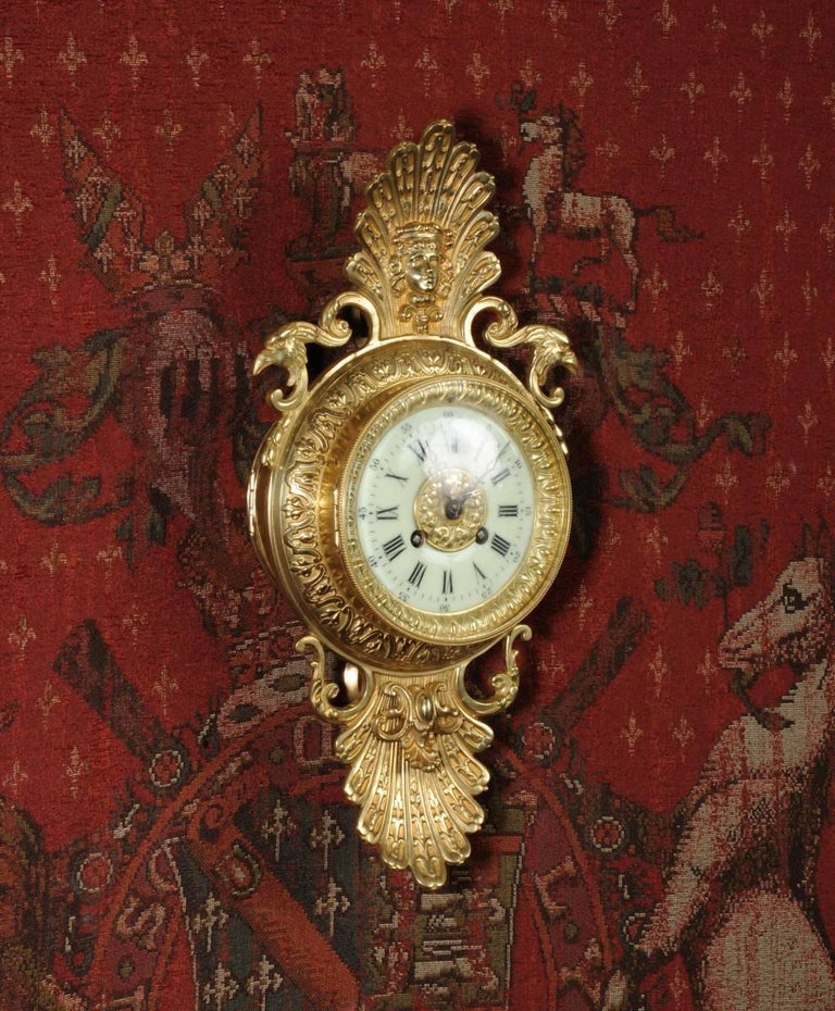 Antique French Classical Cartel Wall Clock at 1stDibs