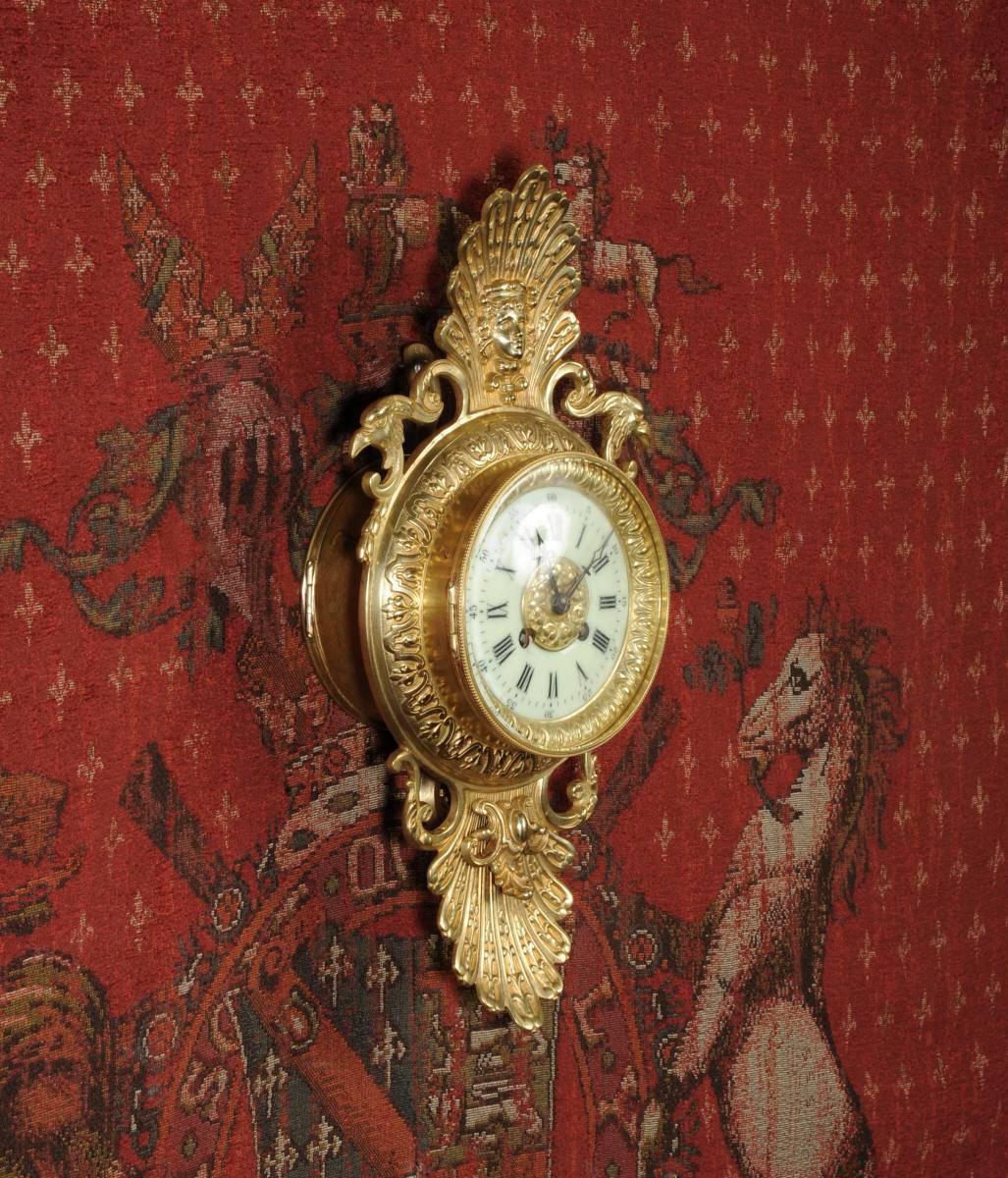 Antique French Classical Cartel Wall Clock 3