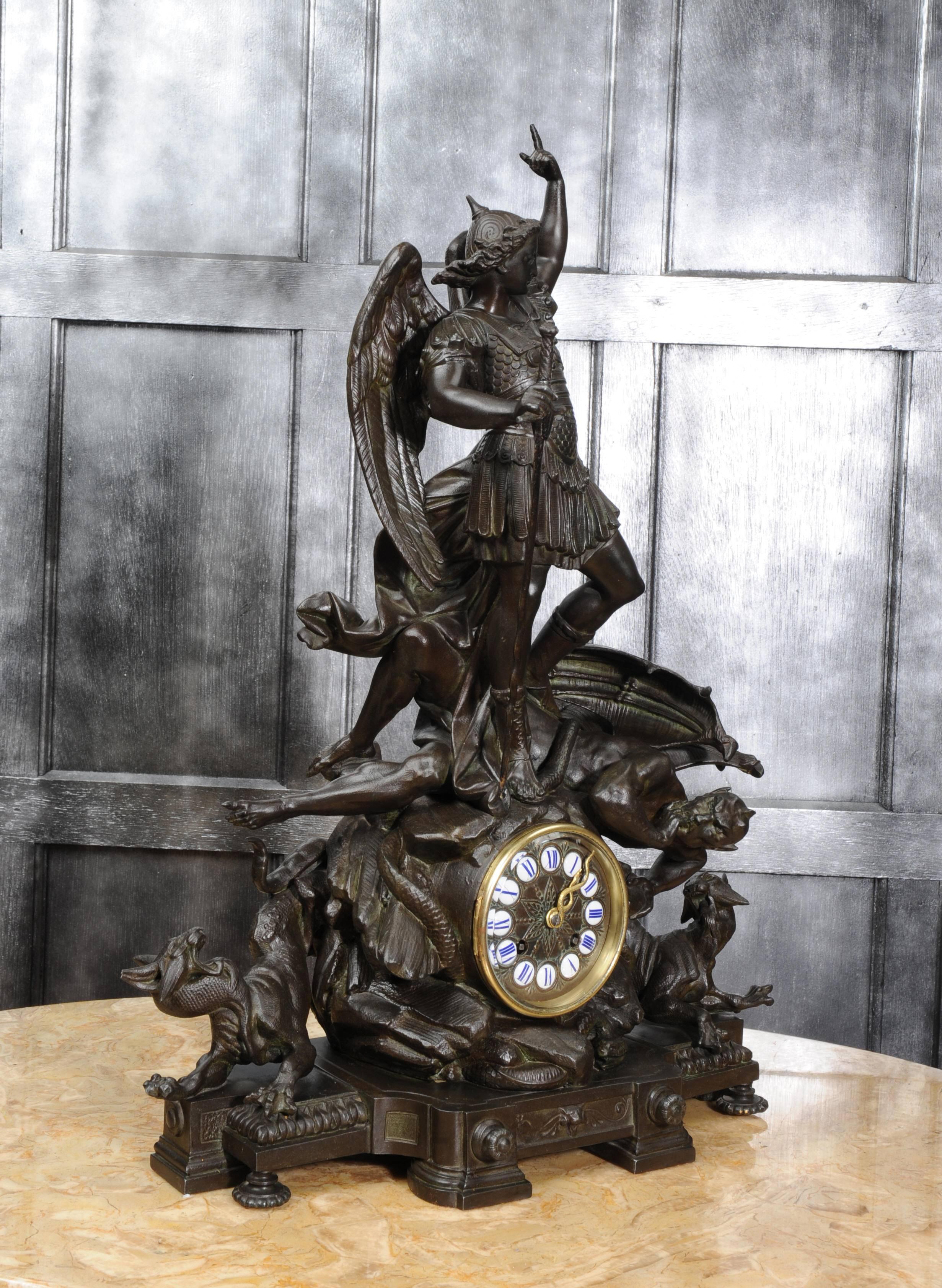 French St Michael Slaying the Devil by Albert Ernest Carrier-Belleuse