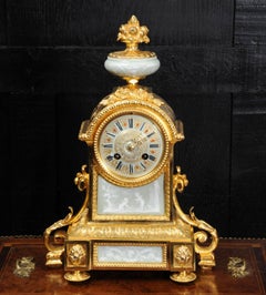 Ormolu and Jasperware Porcelain Boudoir Clock