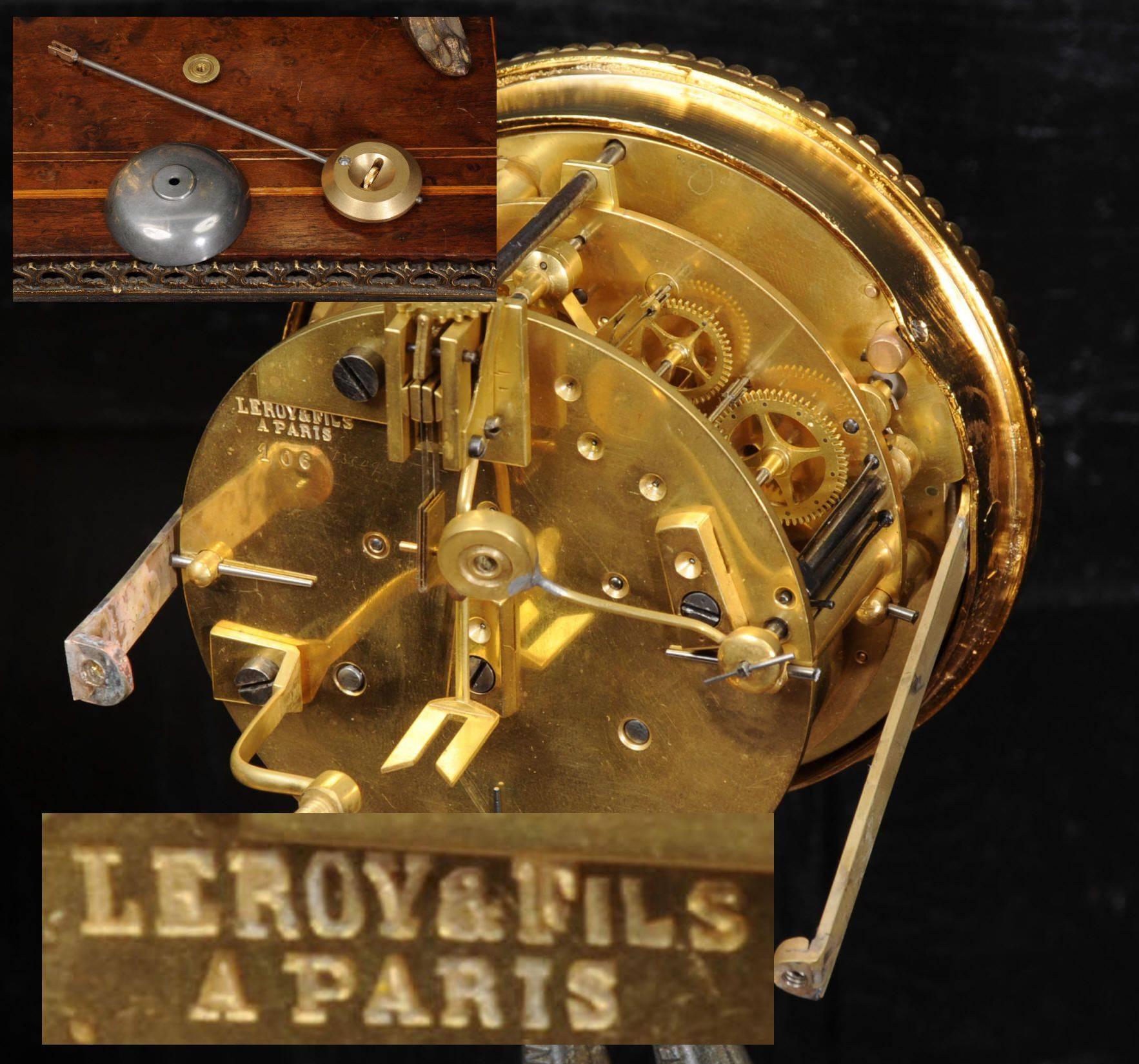 Ormolu and Sèvres Porcelain Boudoir Clock by Le Roy Et Fils, Paris In Good Condition In Belper, Derbyshire