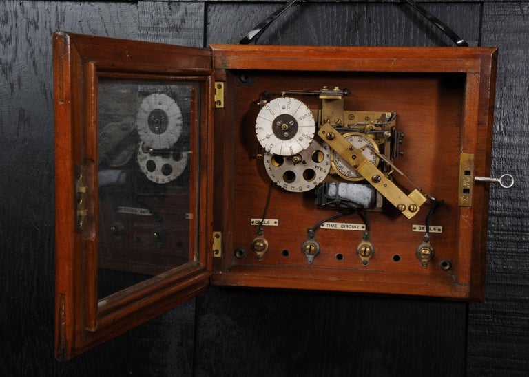 Industrial Electromechanical Programmer Clock as Wall Sculpture at 1stDibs