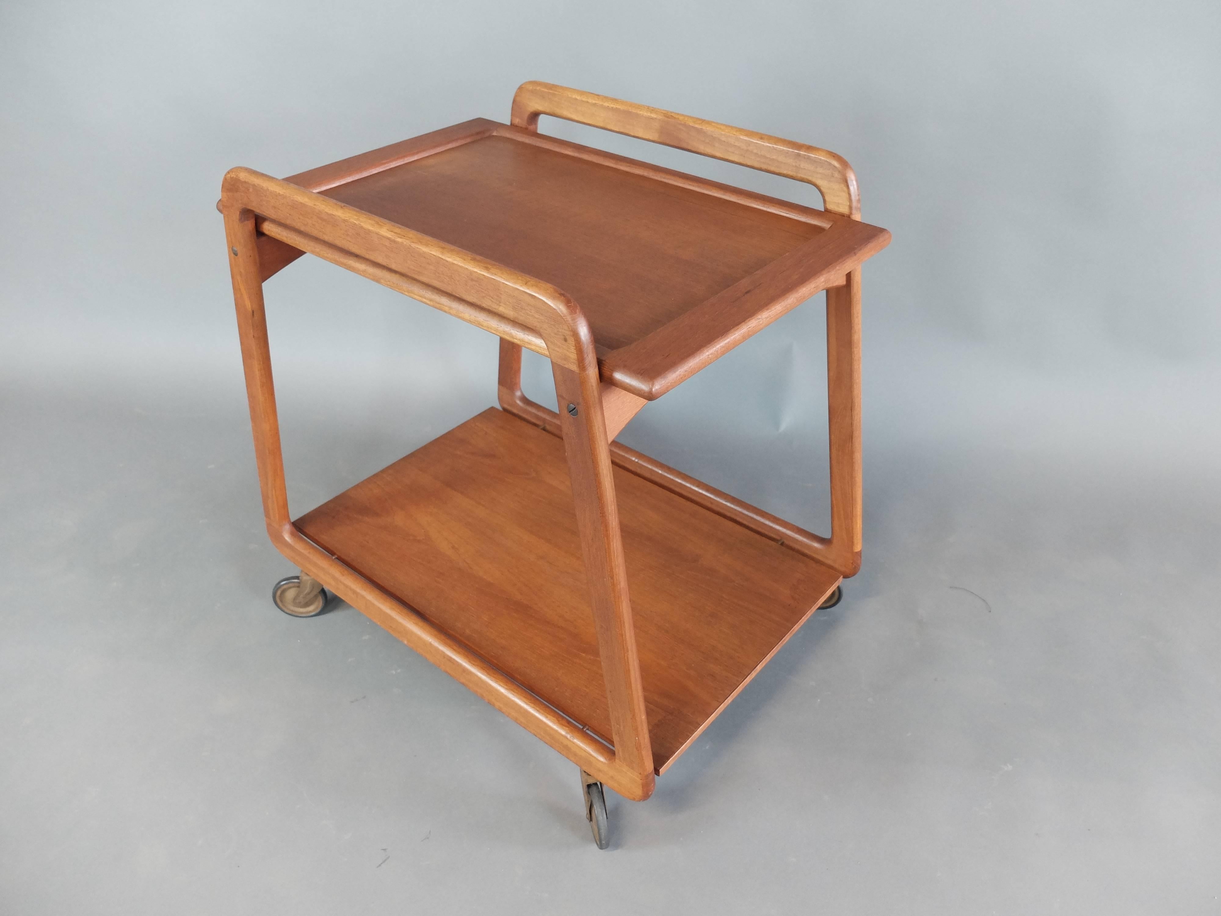 Mid-Century Modern Sika Mobler Danish Teak Drinks Trolley For Sale