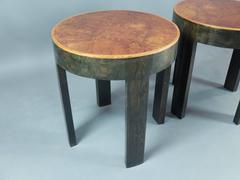 Pair of Burr Walnut Art Deco Side Tables, circa 1920