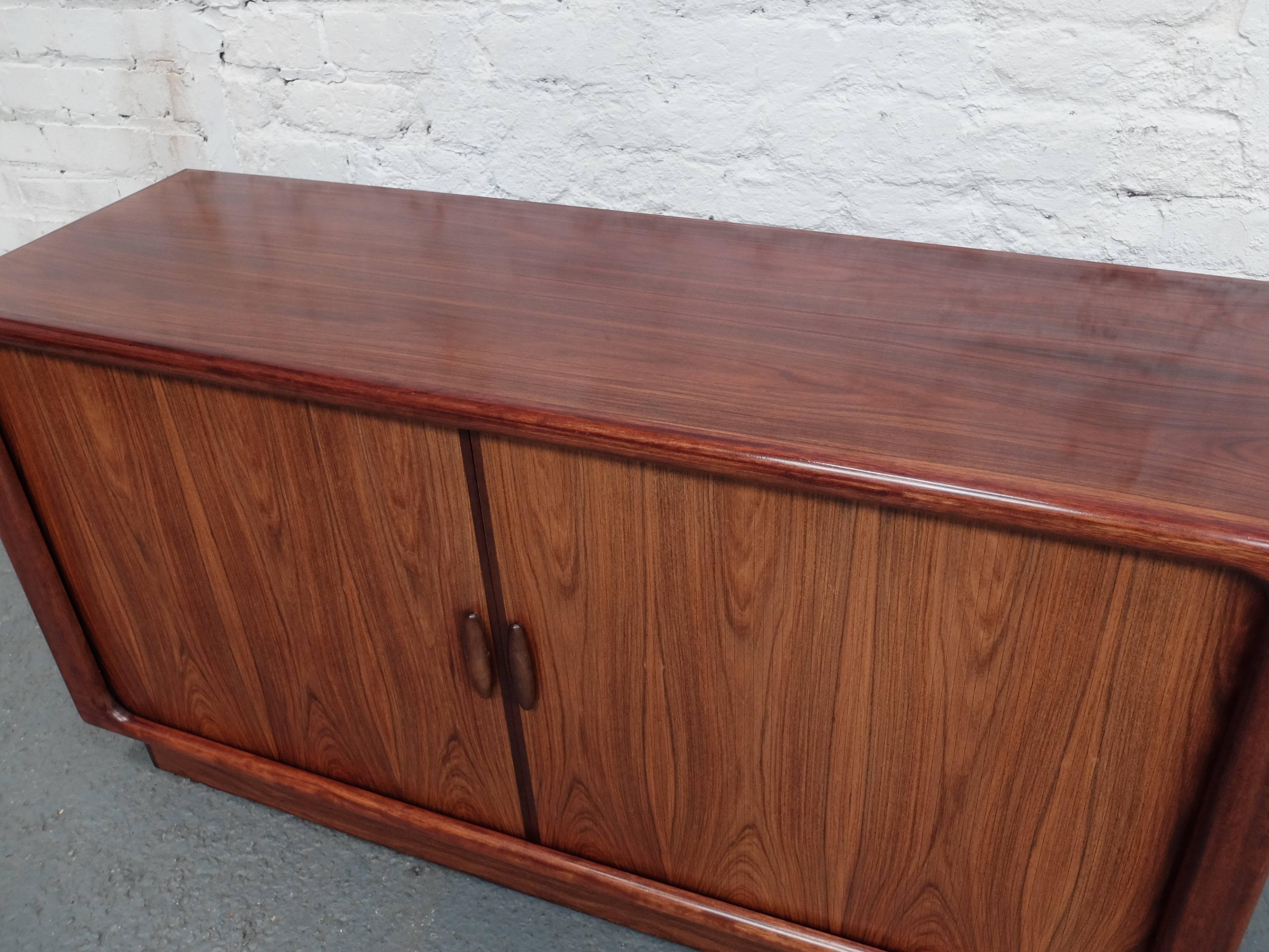 Mid-Century Modern Danish Rosewood Tambour Sideboard by Dyrlund For Sale