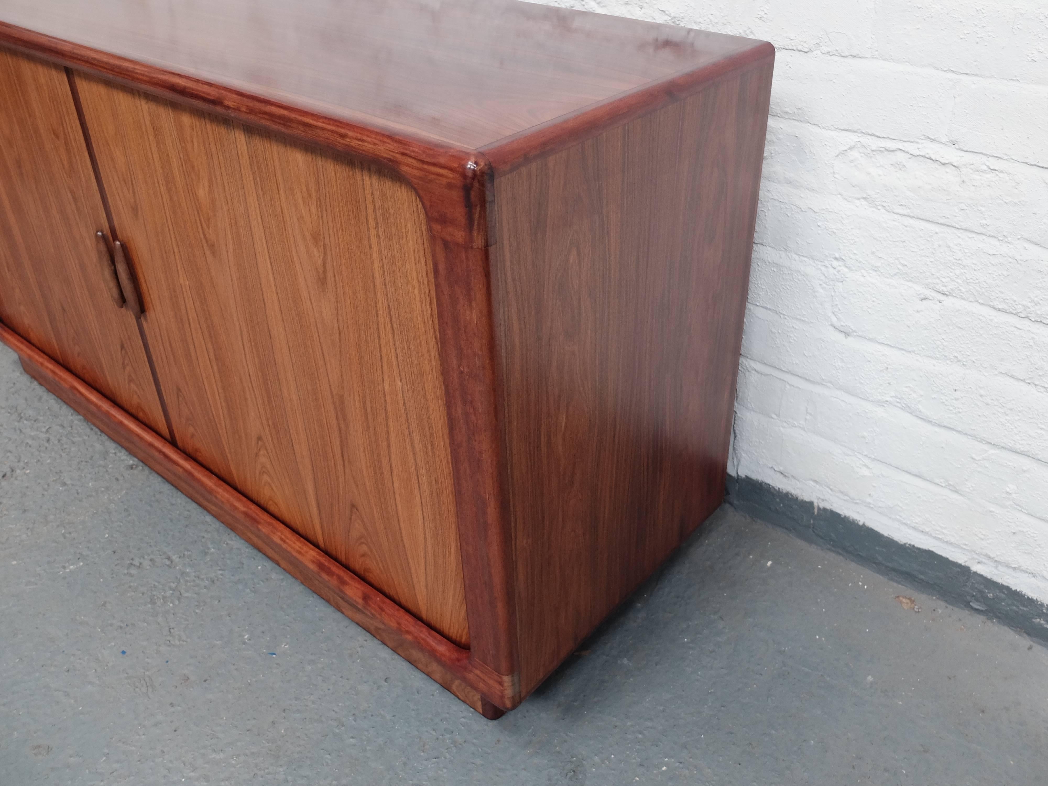 Danish Rosewood Tambour Sideboard by Dyrlund In Good Condition For Sale In Heswall, Wirral