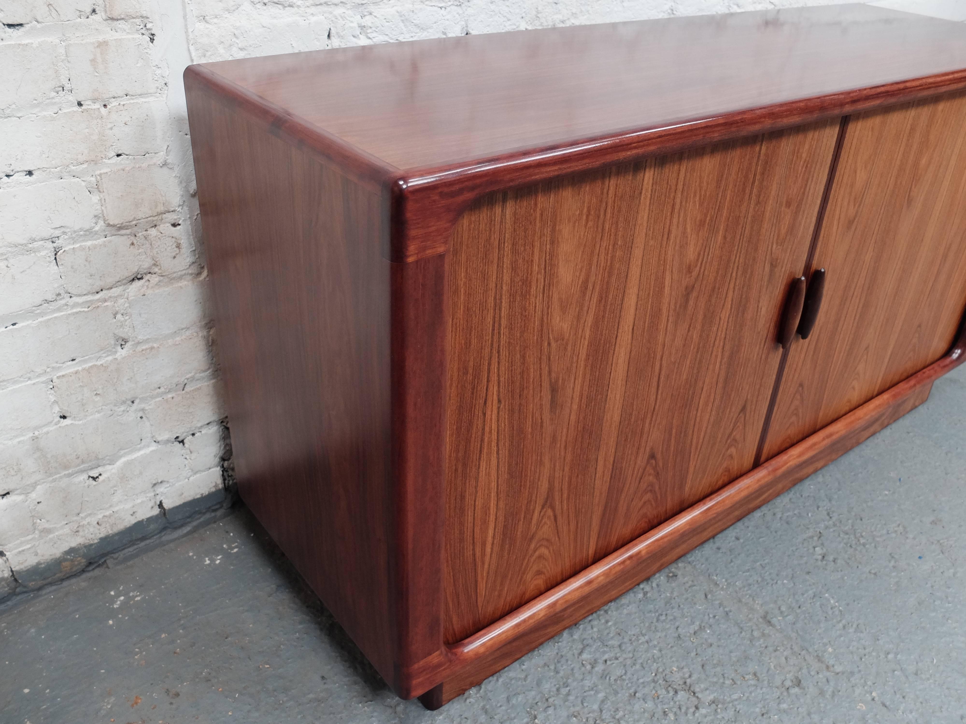 20th Century Danish Rosewood Tambour Sideboard by Dyrlund For Sale