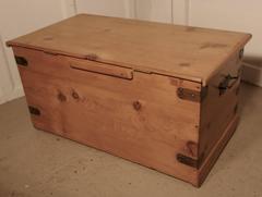 Victorian Pine Blanket Box, Coffee Table or Shoe Tidy