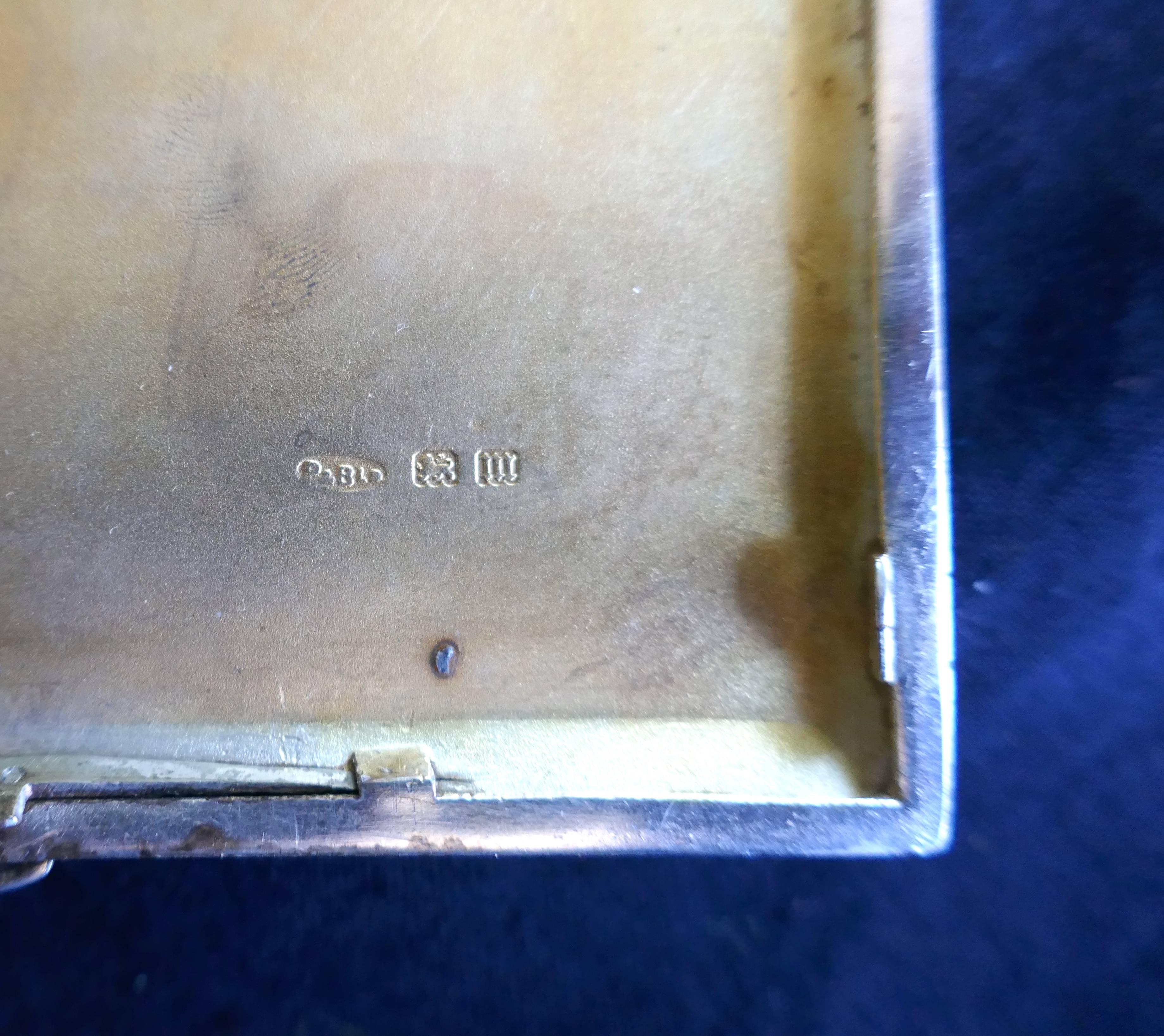 Art Deco Silber, Risqué Nude Emaille Zigaretten- oder Kartenetui Padgett & Braham im Zustand „Gut“ im Angebot in Chillerton, Isle of Wight