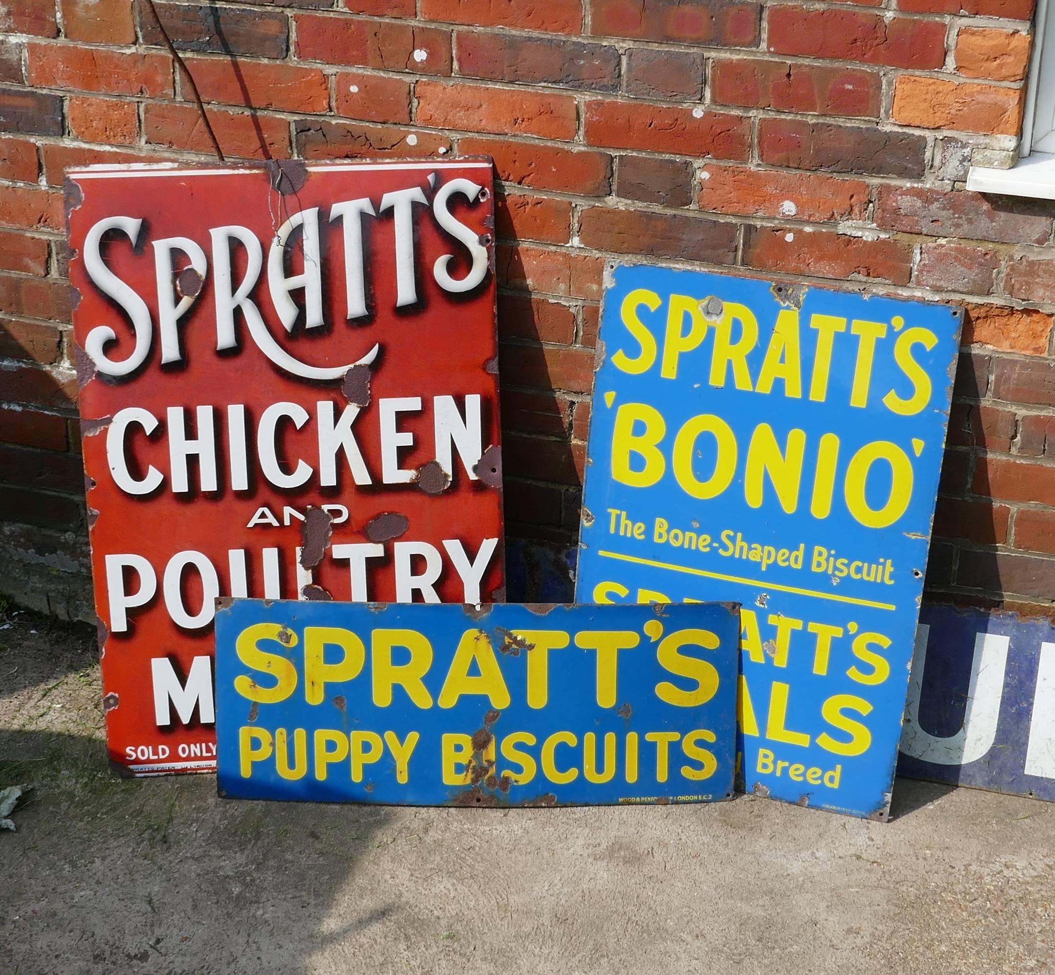 spratts enamel sign
