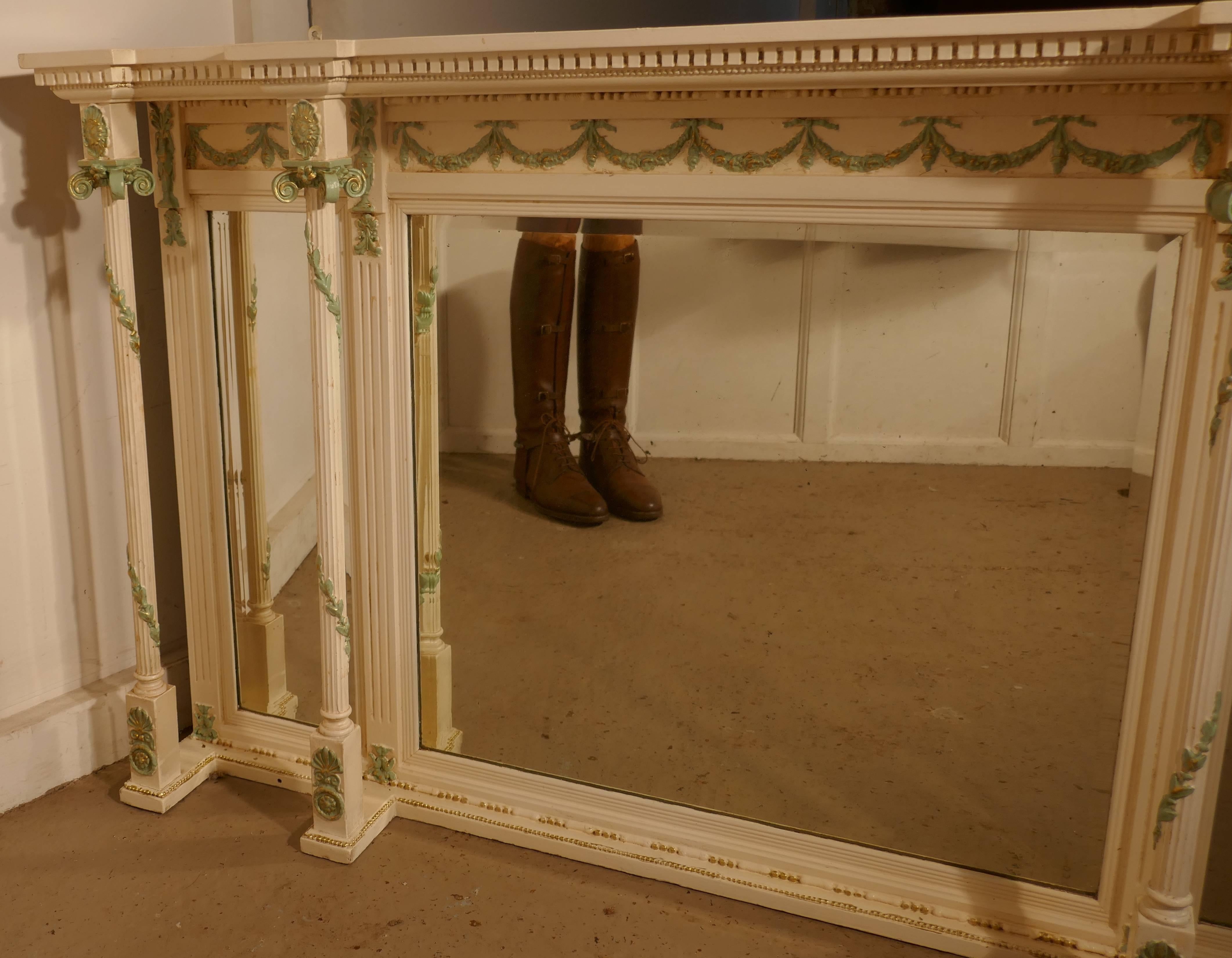 19th Century Painted Regency Style Overmantel 1