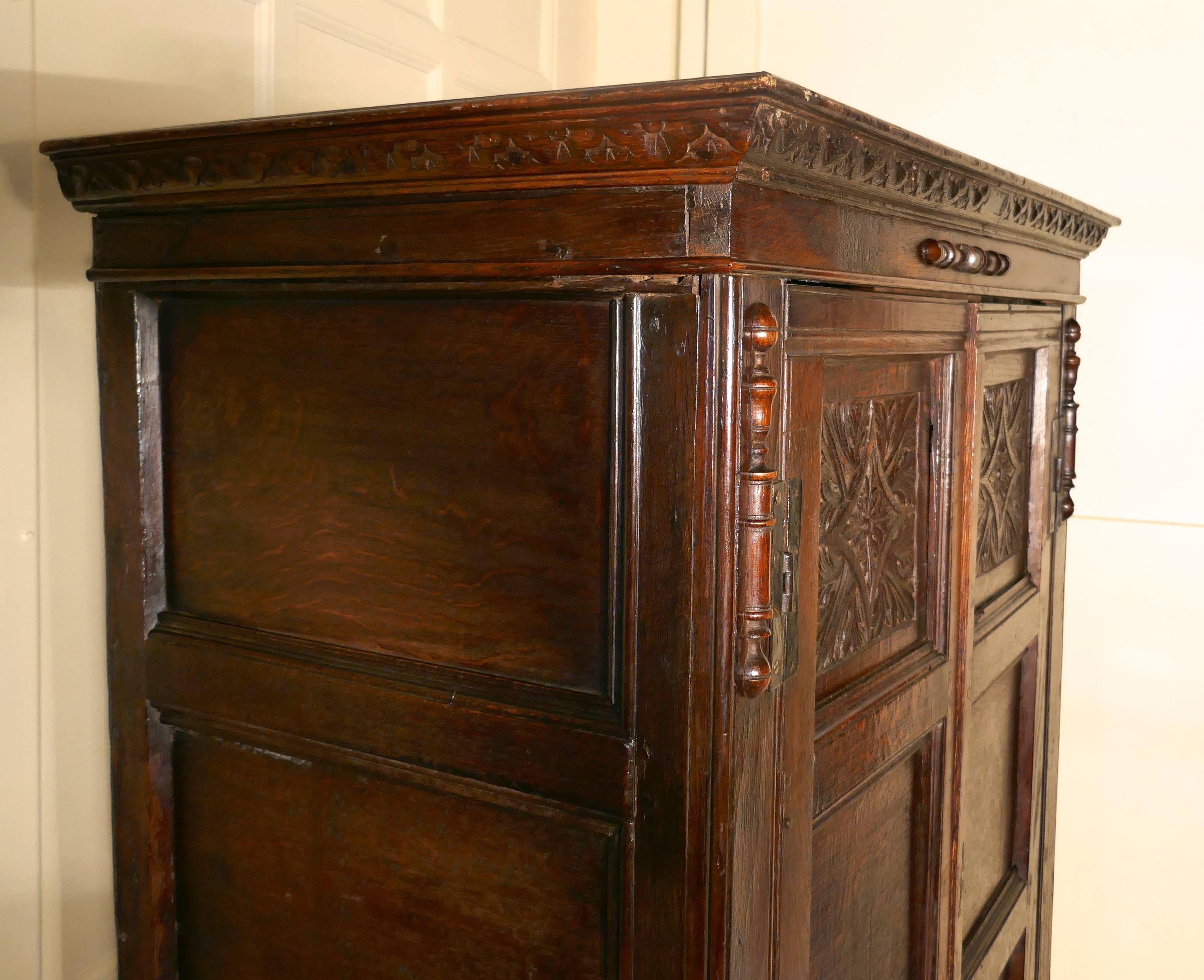 17th century oak cupboard