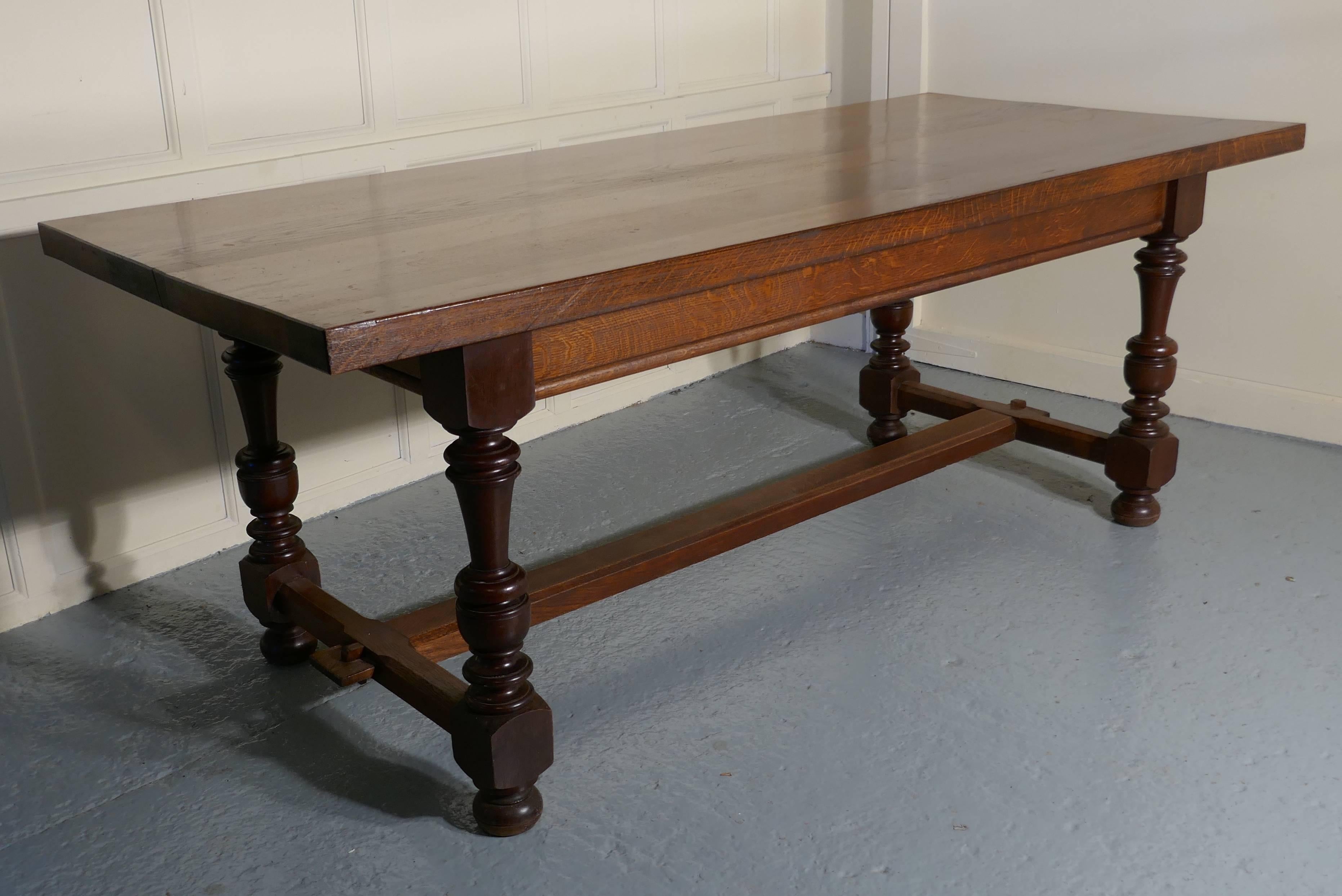 Large French Country Oak Dining Table 2