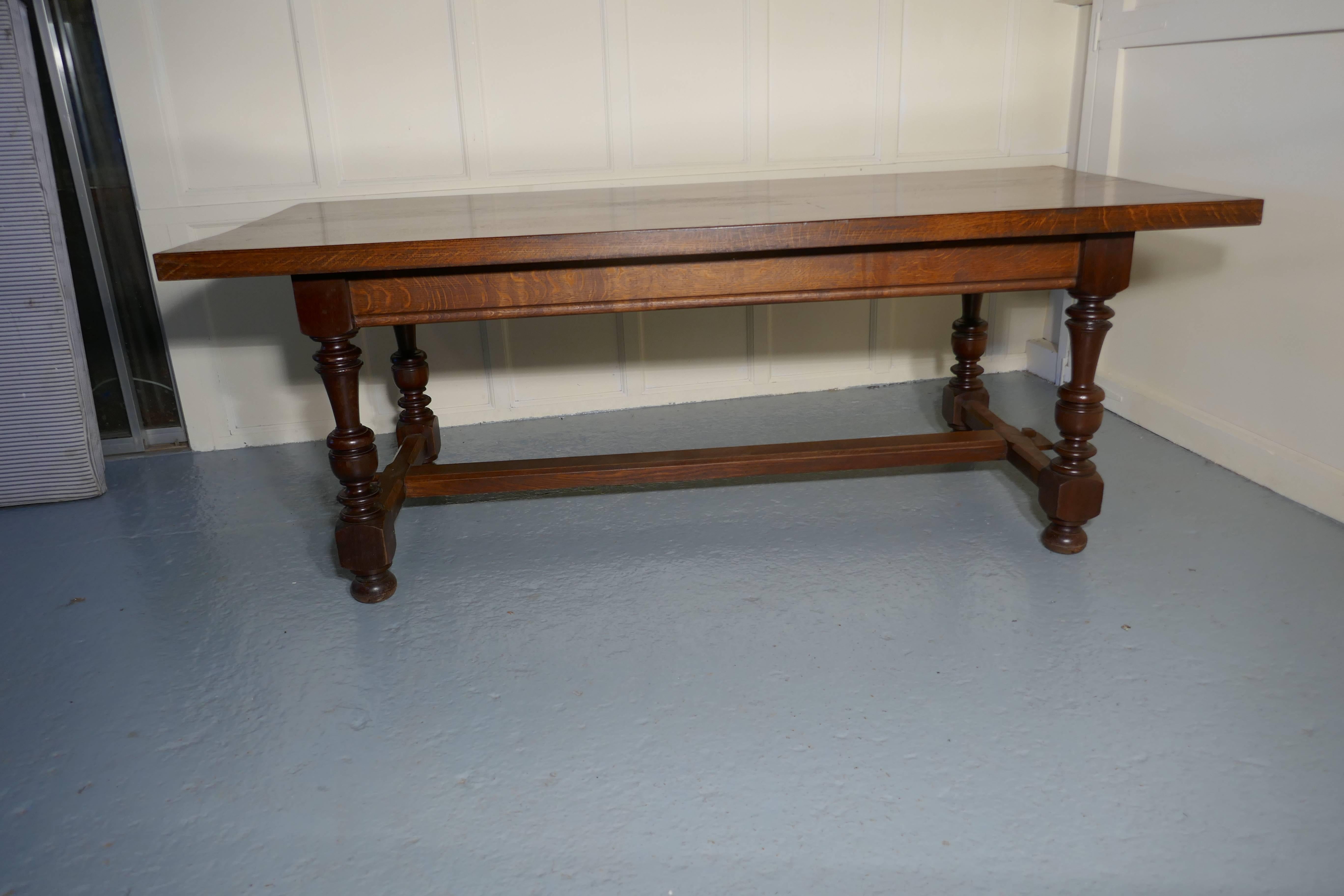Large French Country Oak Dining Table 4
