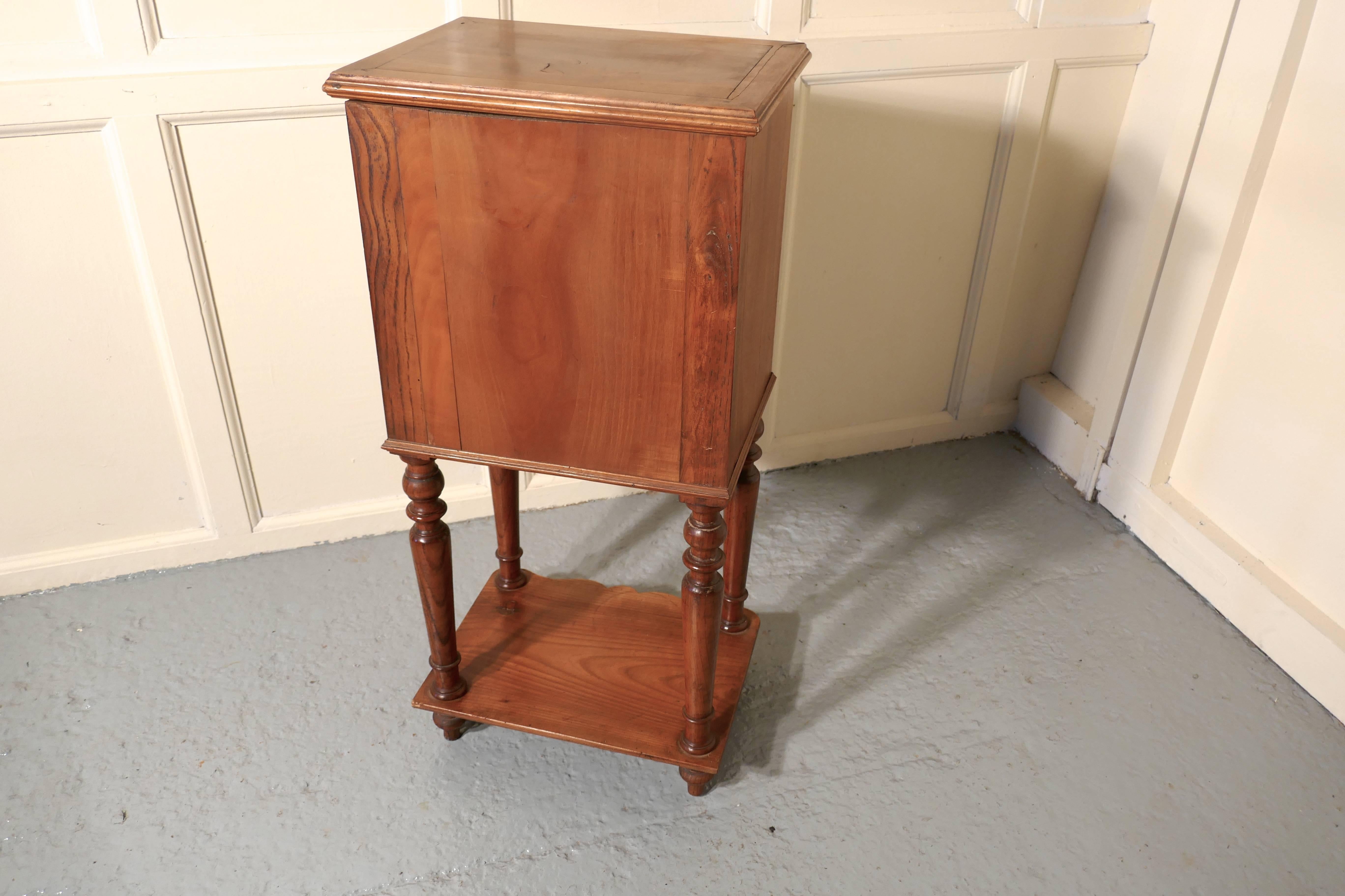 French 19th Century Cherrywood Bedside Cabinet 3