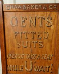 Victorian Oak Trouser Press Chair Gentleman’s Outfitter Shop Display
