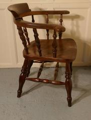 19th Century Elm and Ash Smokers Bow Office or Desk Chair