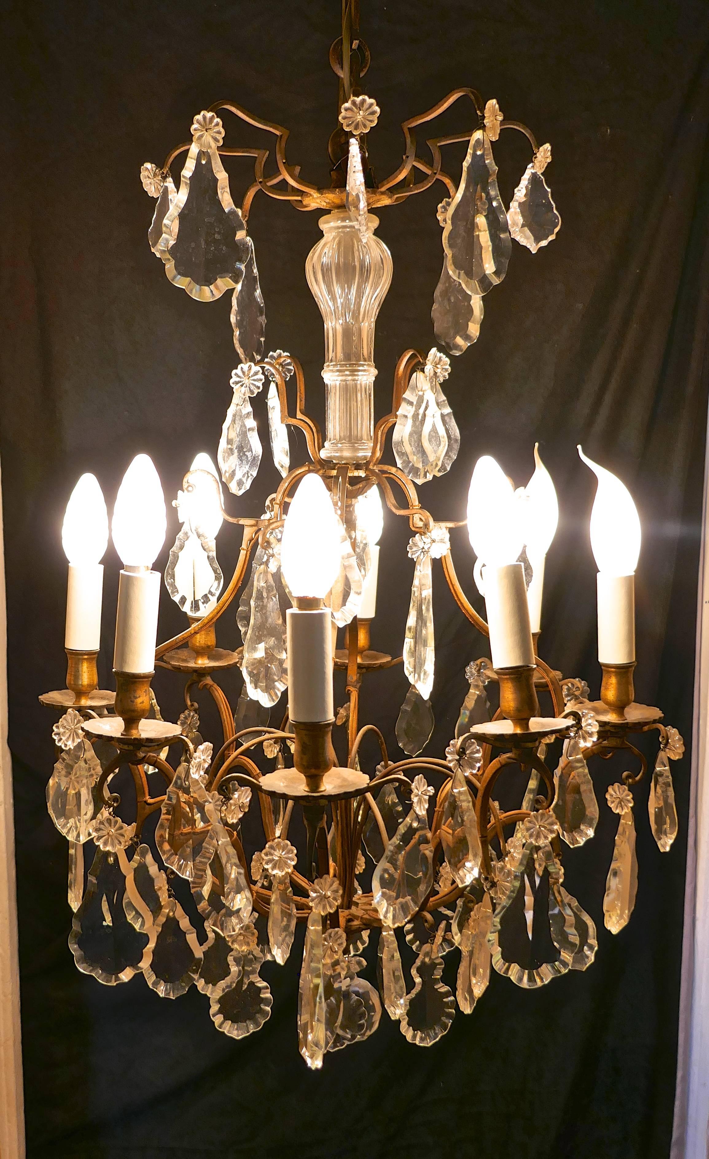 Rococo Revival Stunning Large French Eight-Branch Chandelier