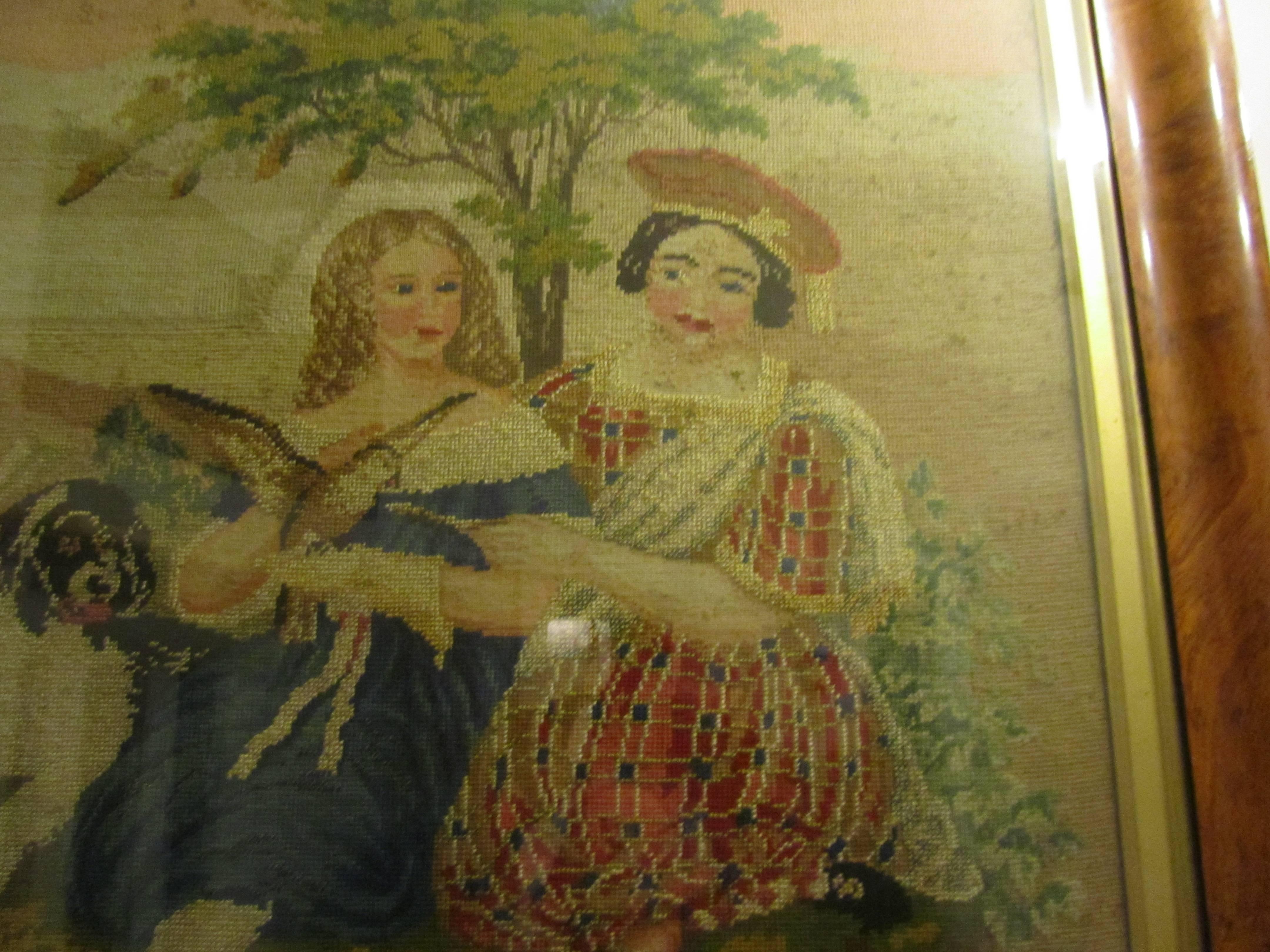 Romantico Arazzo scozzese romantico del XIX secolo con cornice in acero in vendita
