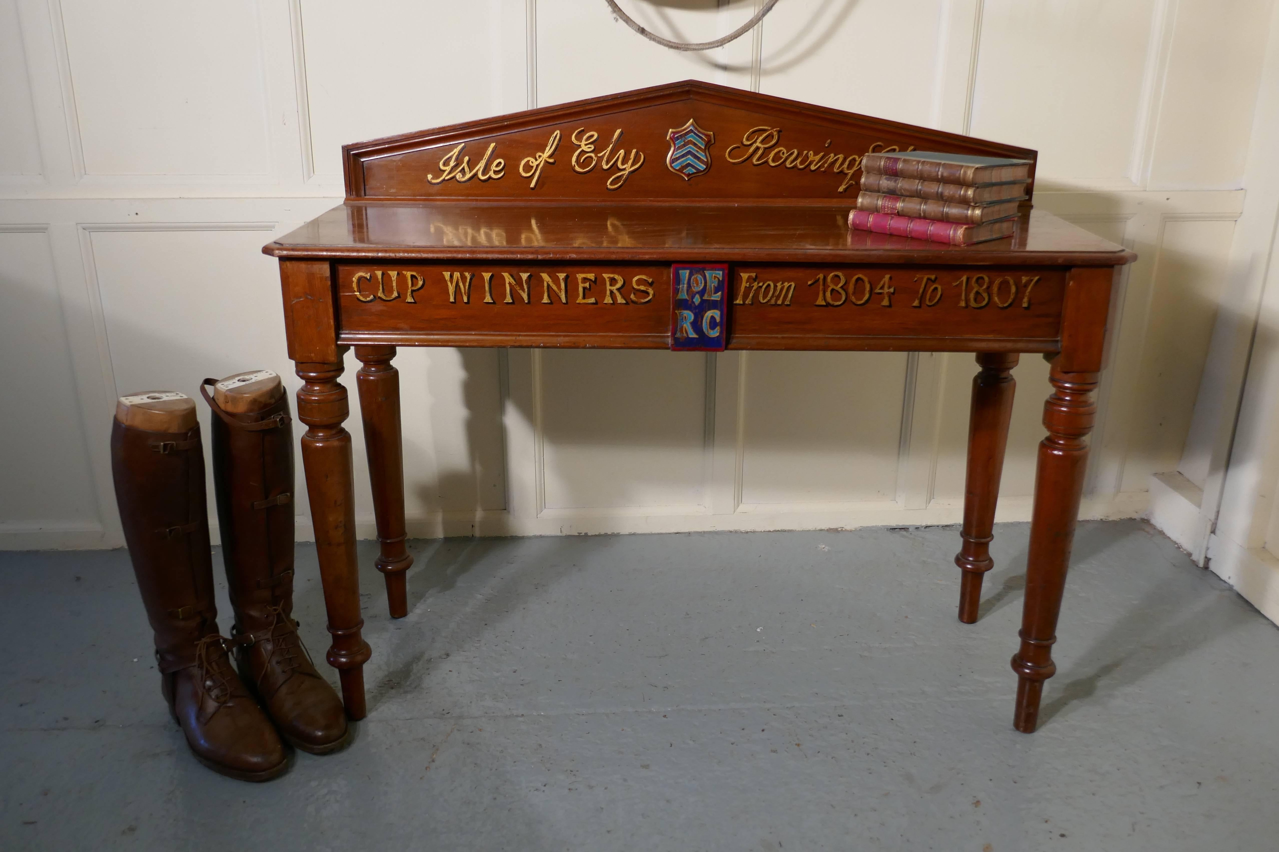 Victorian Mahogany Side Table from “Theisle of Ely” Rowing Club 2