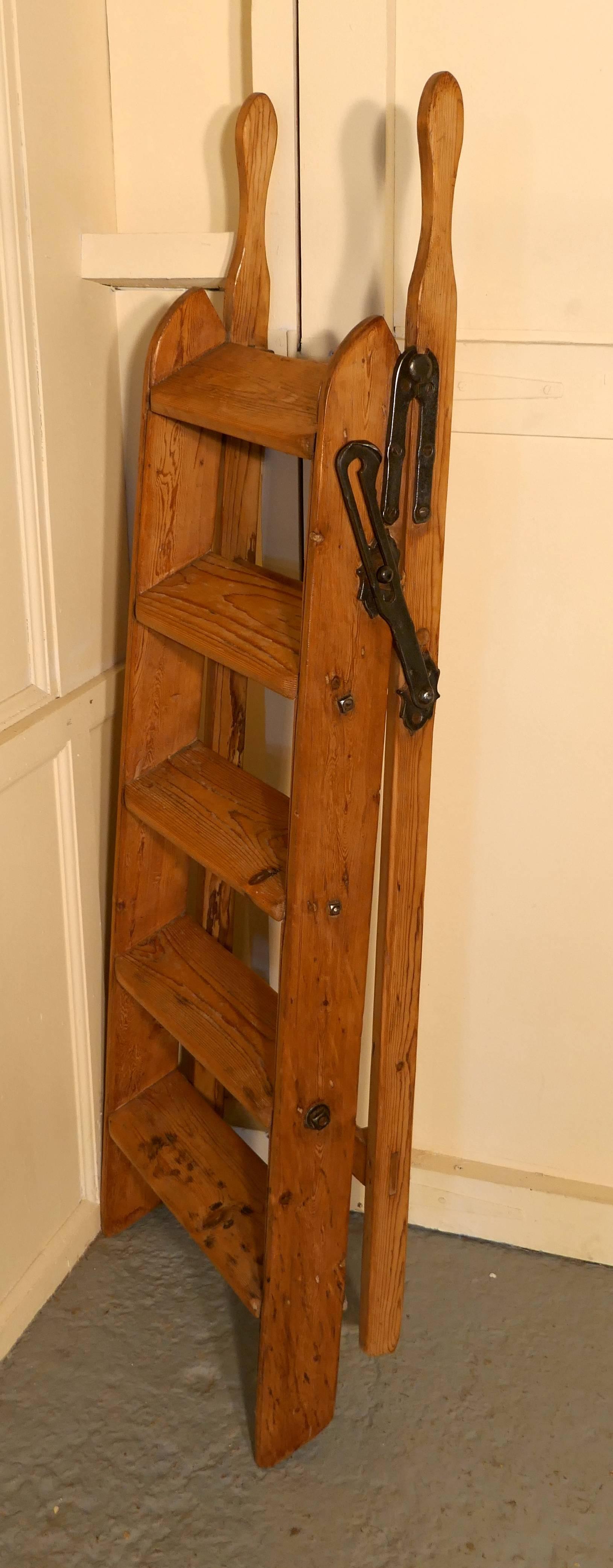 Industrial Tall Victorian Multi Use Shop Step Ladder