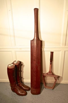 Giant Champion Cricket Bat, Trade Sign by N Cochrane