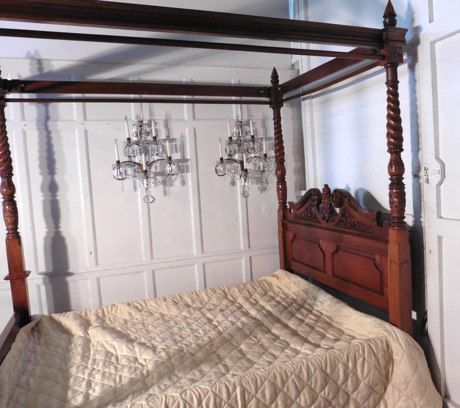 mahogany 4 poster bed