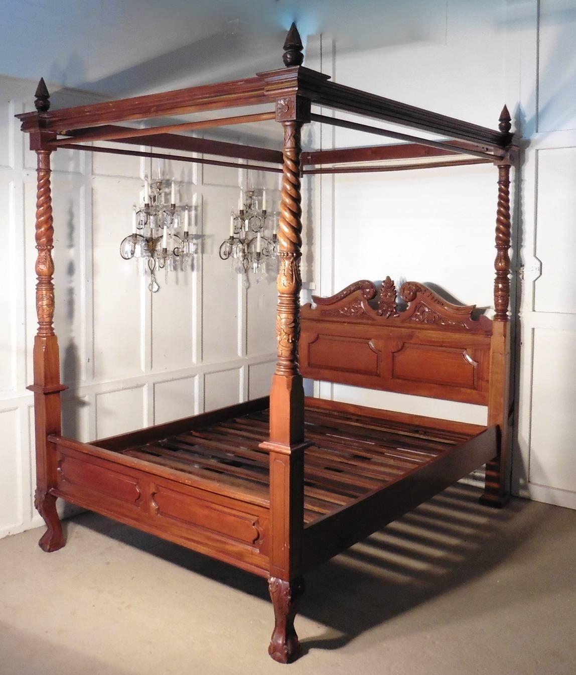 mahogany four poster beds for sale