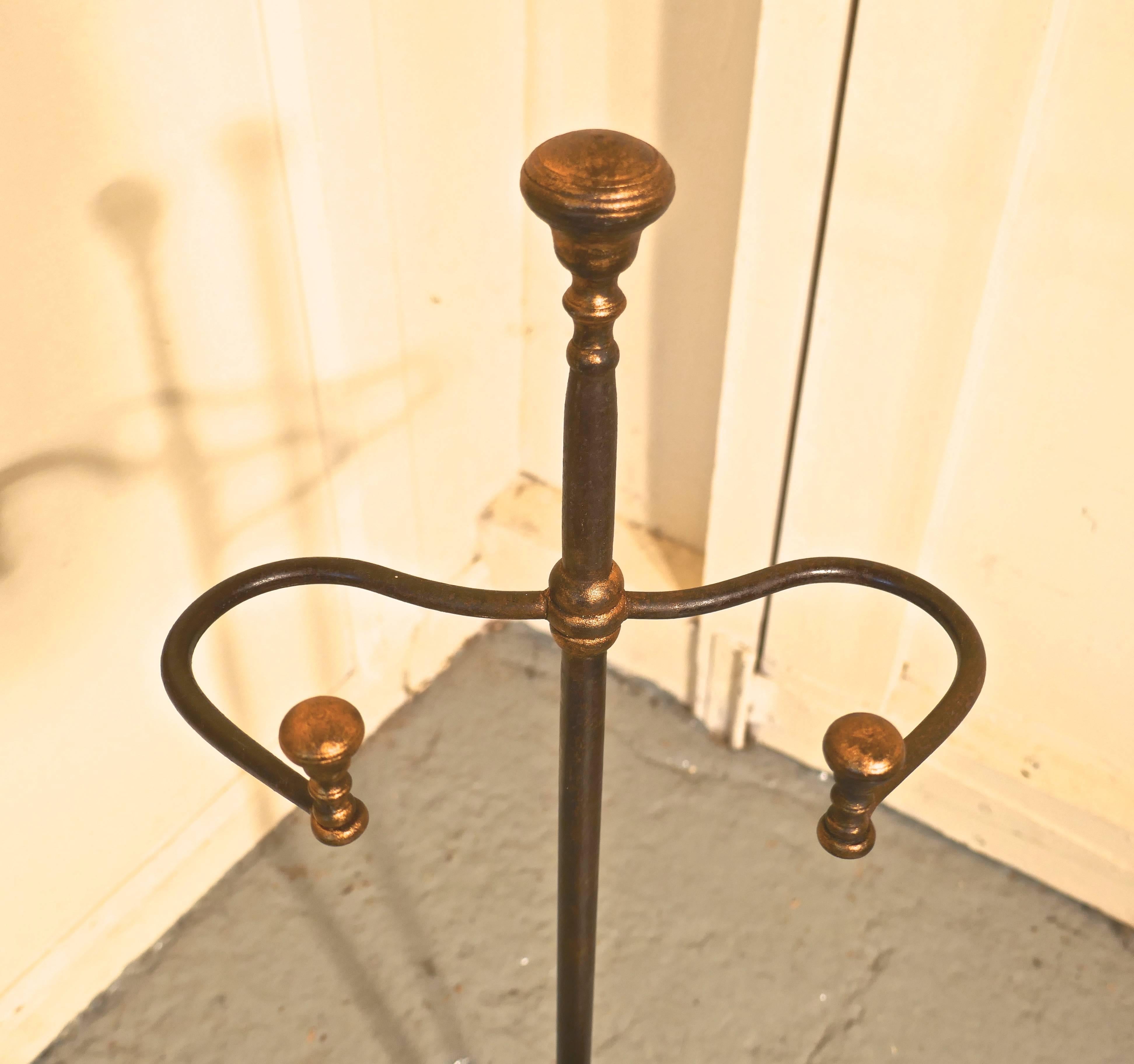 Arts and Crafts Art Nouveau Cast Iron and Gilt Walking Stick Stand or Umbrella Stand