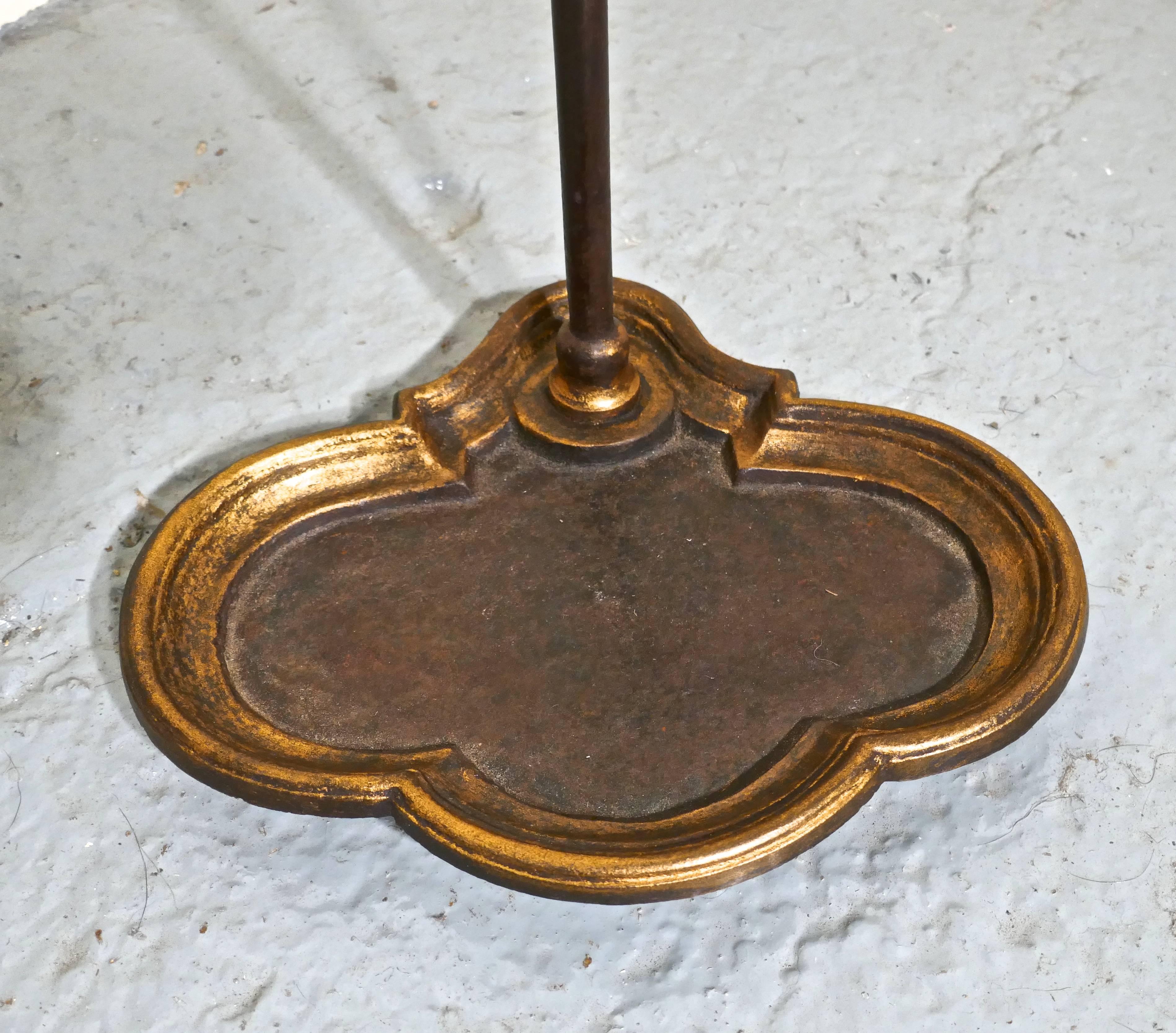 19th Century Art Nouveau Cast Iron and Gilt Walking Stick Stand or Umbrella Stand