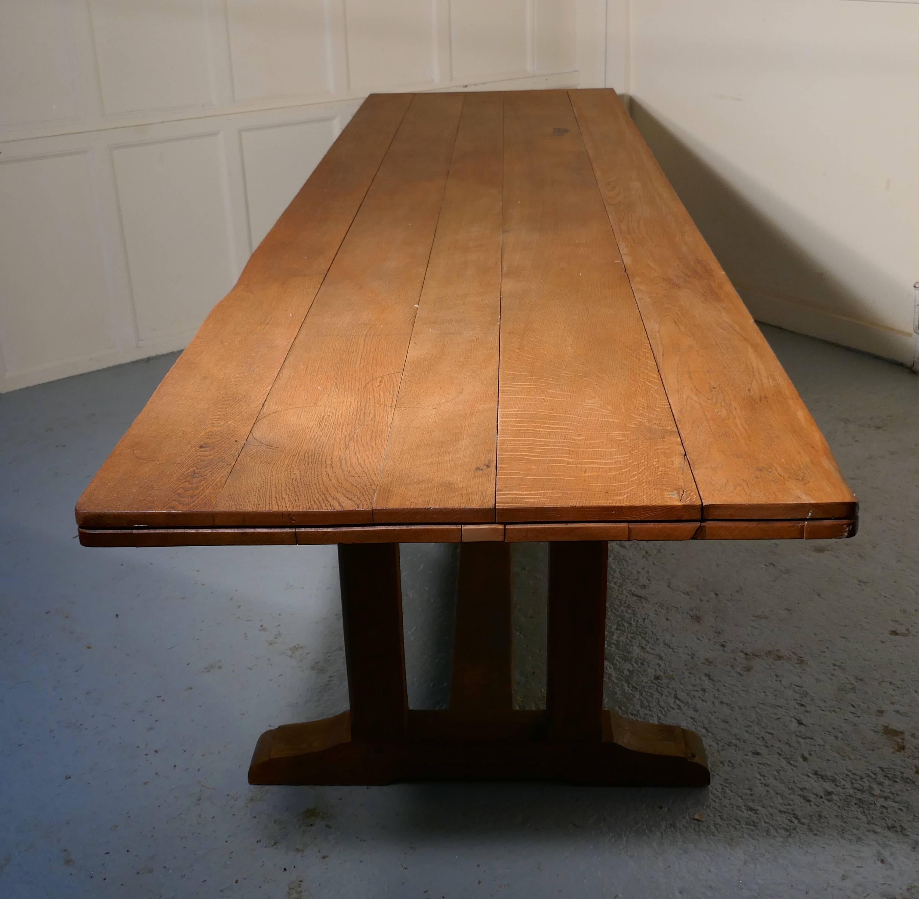 Mission Huge 19th Century Arts & Crafts Golden Oak Refectory Table
