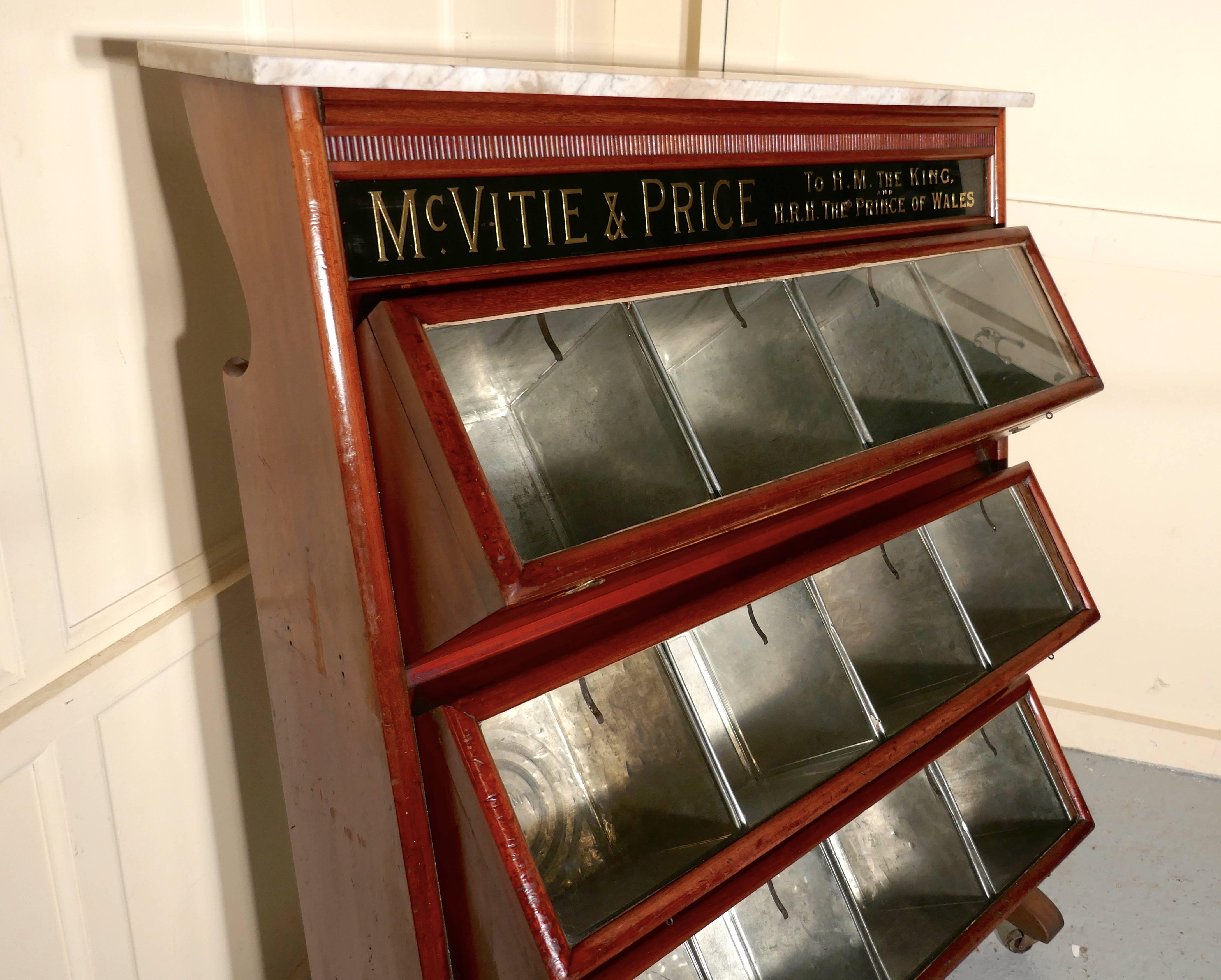 English McVitie & Price Cake Shop Biscuit Tin Display Cabinet