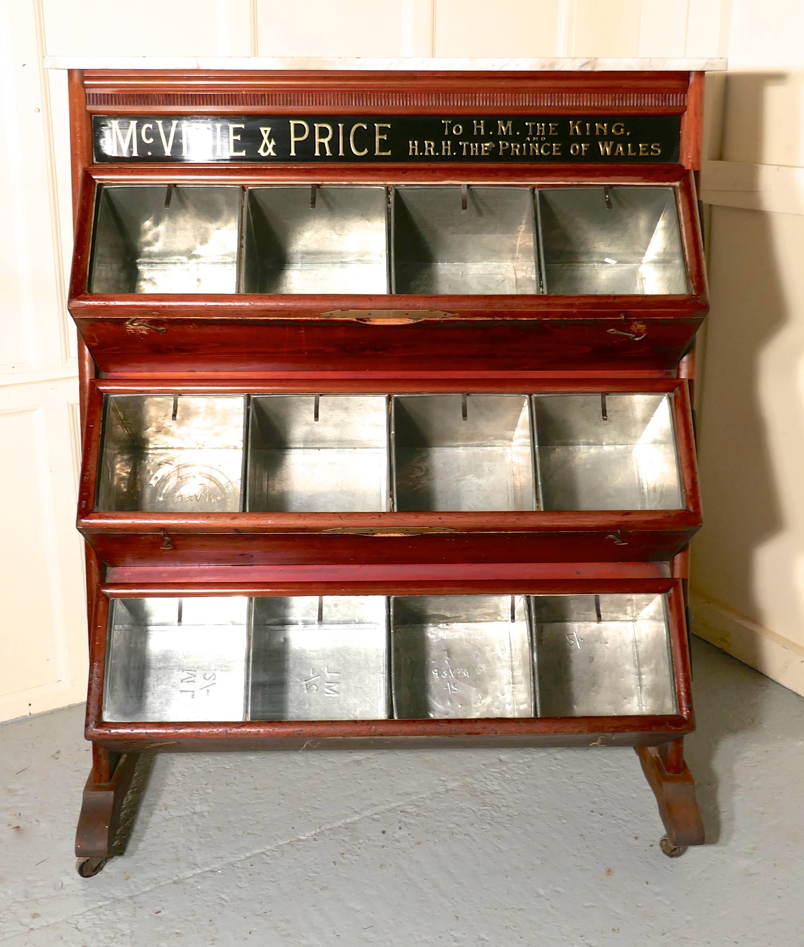 19th Century McVitie & Price Cake Shop Biscuit Tin Display Cabinet