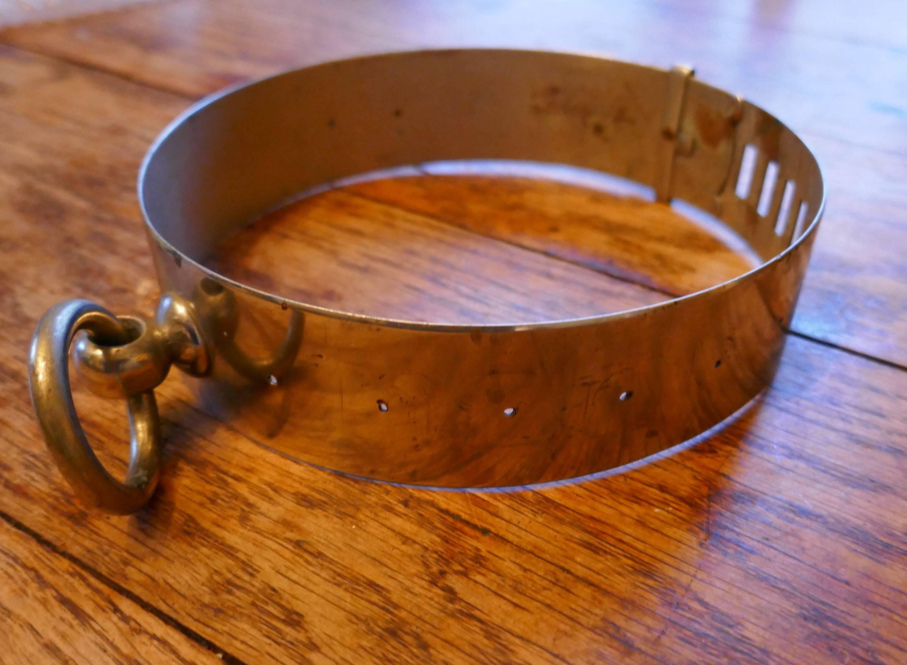 19th Century French Nickel Silver Hunting Dog Collar, Engraved Provenance 4