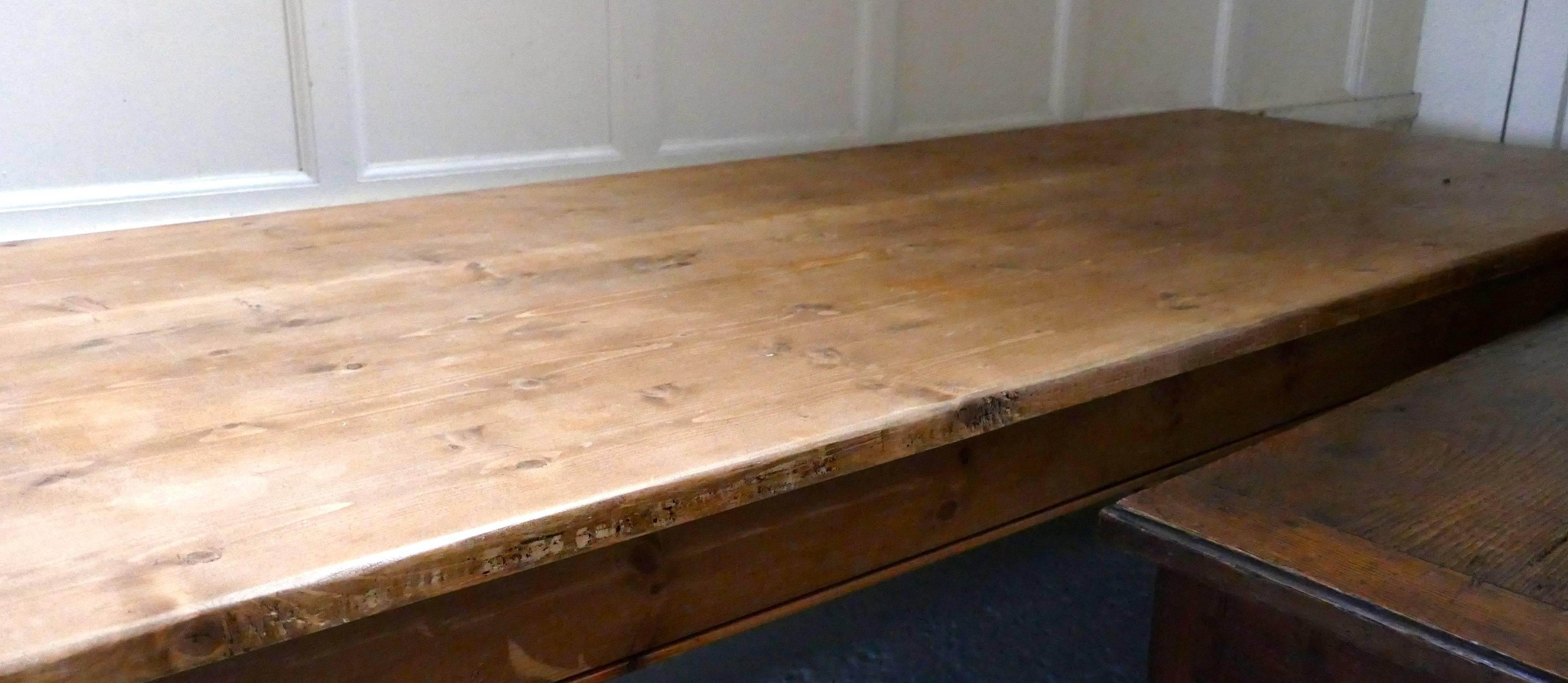 large pine table