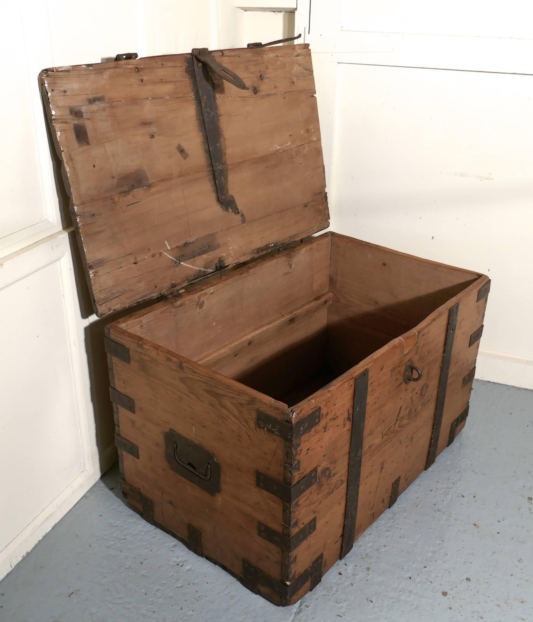 large iron bound chest
