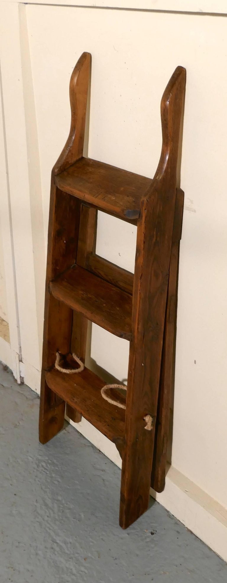 victorian pine step ladder or kitchen steps this is a very useful and attractive piece - Kitchen Step Ladder victorian pine step ladder or kitchen steps this is a very useful and attractive piece - Kitchen Step Ladder