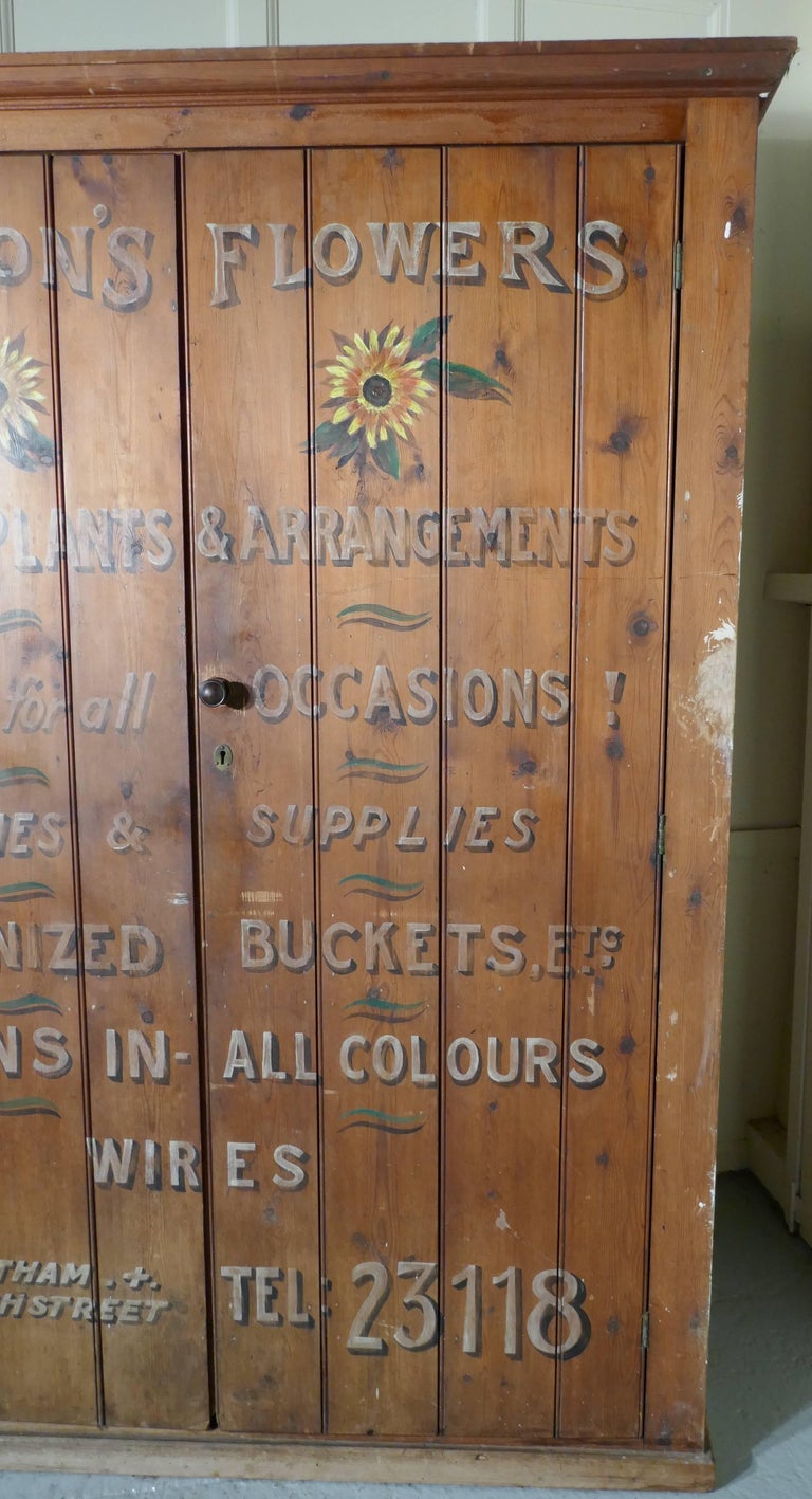 Victorian Painted Cupboard, Florist Flower Shop Supplies, Waltham