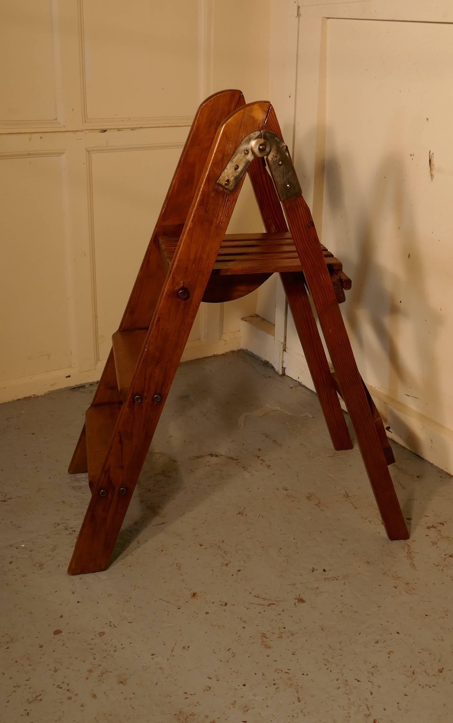 19th Century Industrial Steps for Kitchen Library or Shop Display