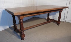 French Golden Oak Farmhouse Table