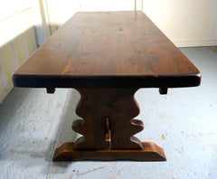 Large French Elm Refectory Extending Table