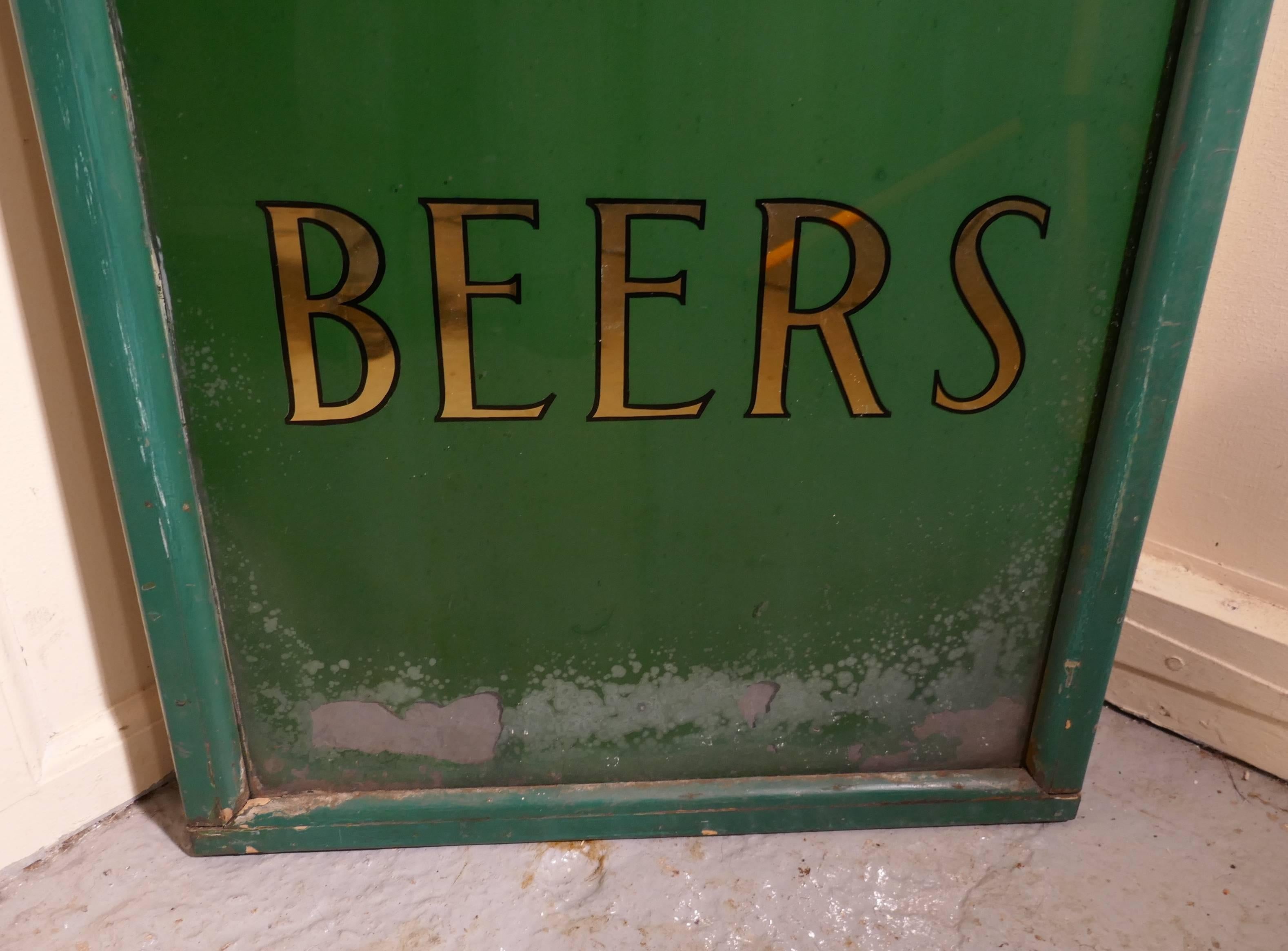 19th Century Pub Mirror Advertising Sign 1