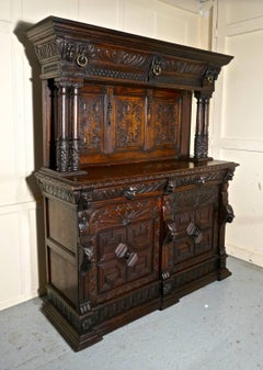 18th Century Carved Oak Buffet Sideboard Dresser