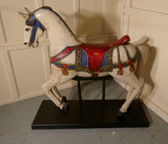 19th Century Wooden Carousel Galloper or Fair Ground Horse