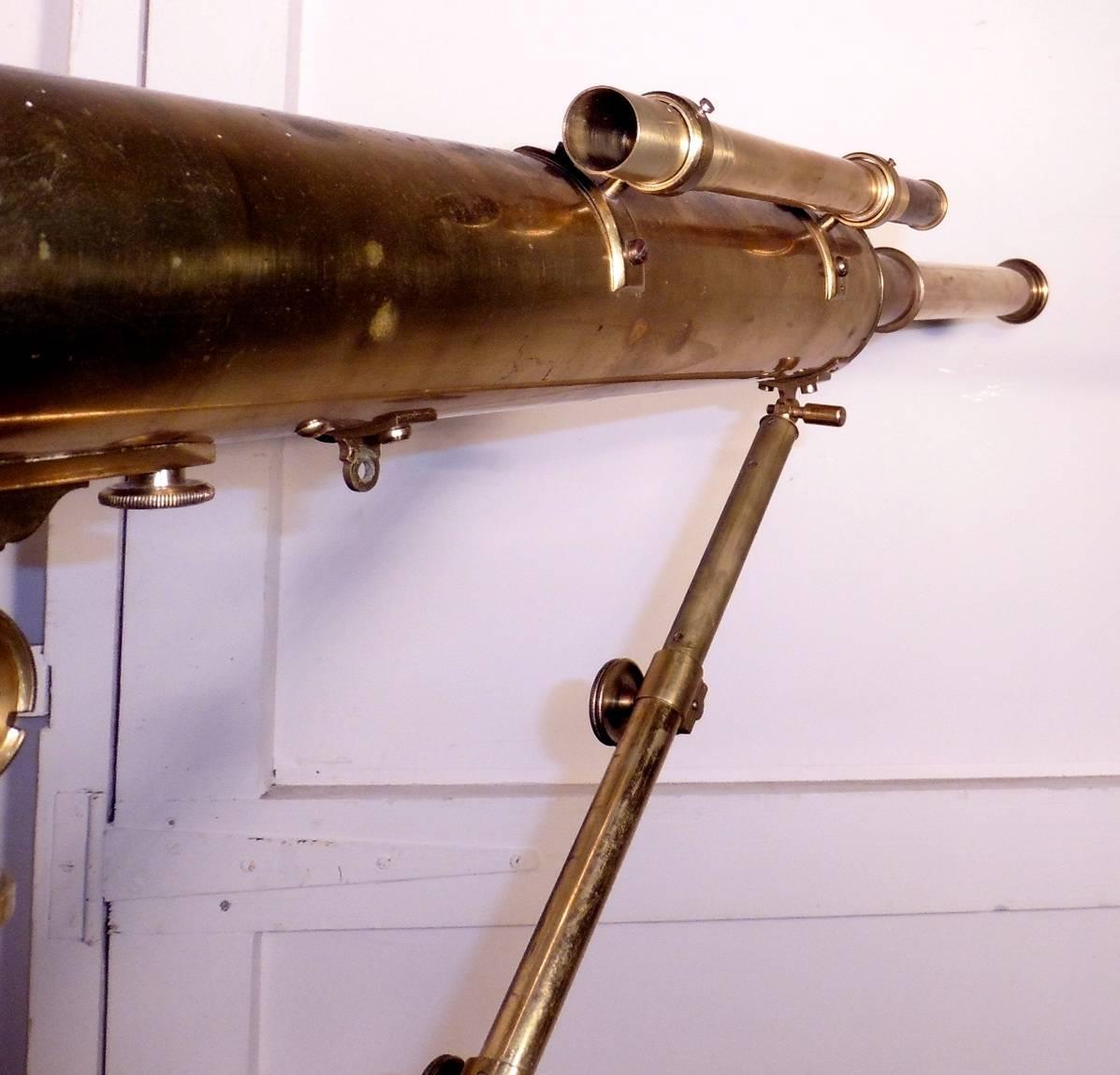 English  Large Brass Tabletop Telescope by Thomas Jones