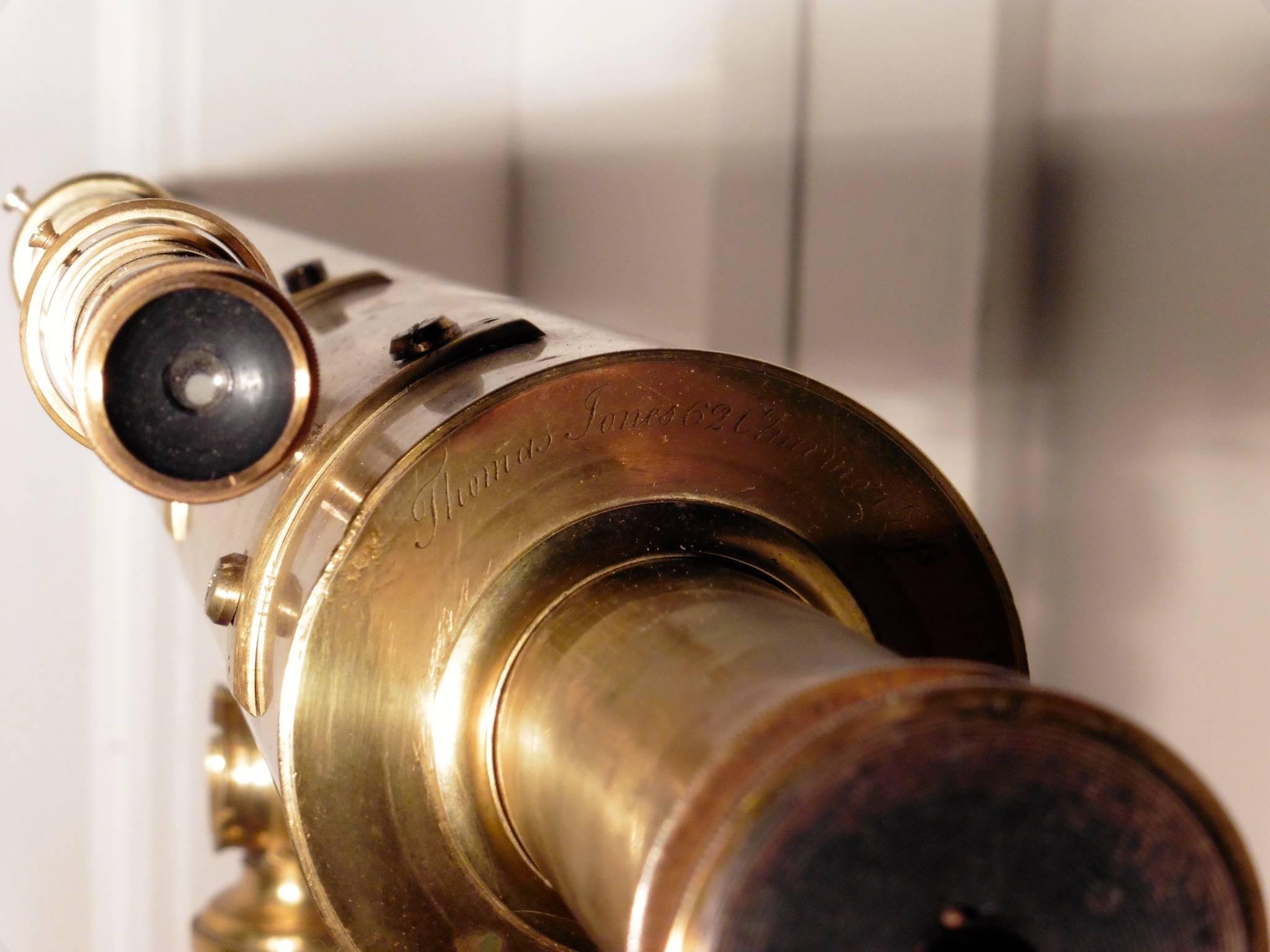 Machine Age  Large Brass Tabletop Telescope by Thomas Jones