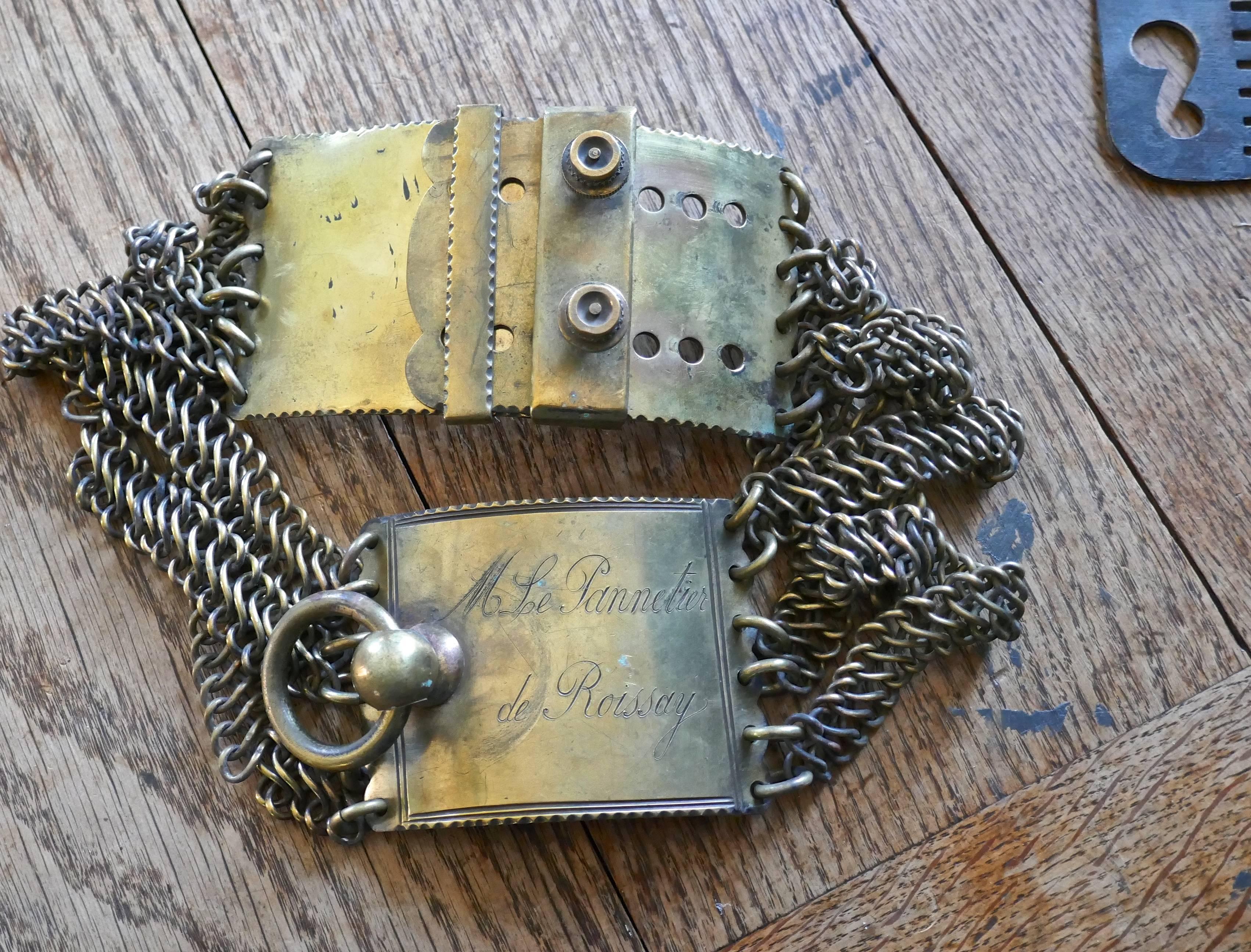 Hunting Dog Collar and Comb 19th Century French Bronze   In Good Condition For Sale In Chillerton, Isle of Wight