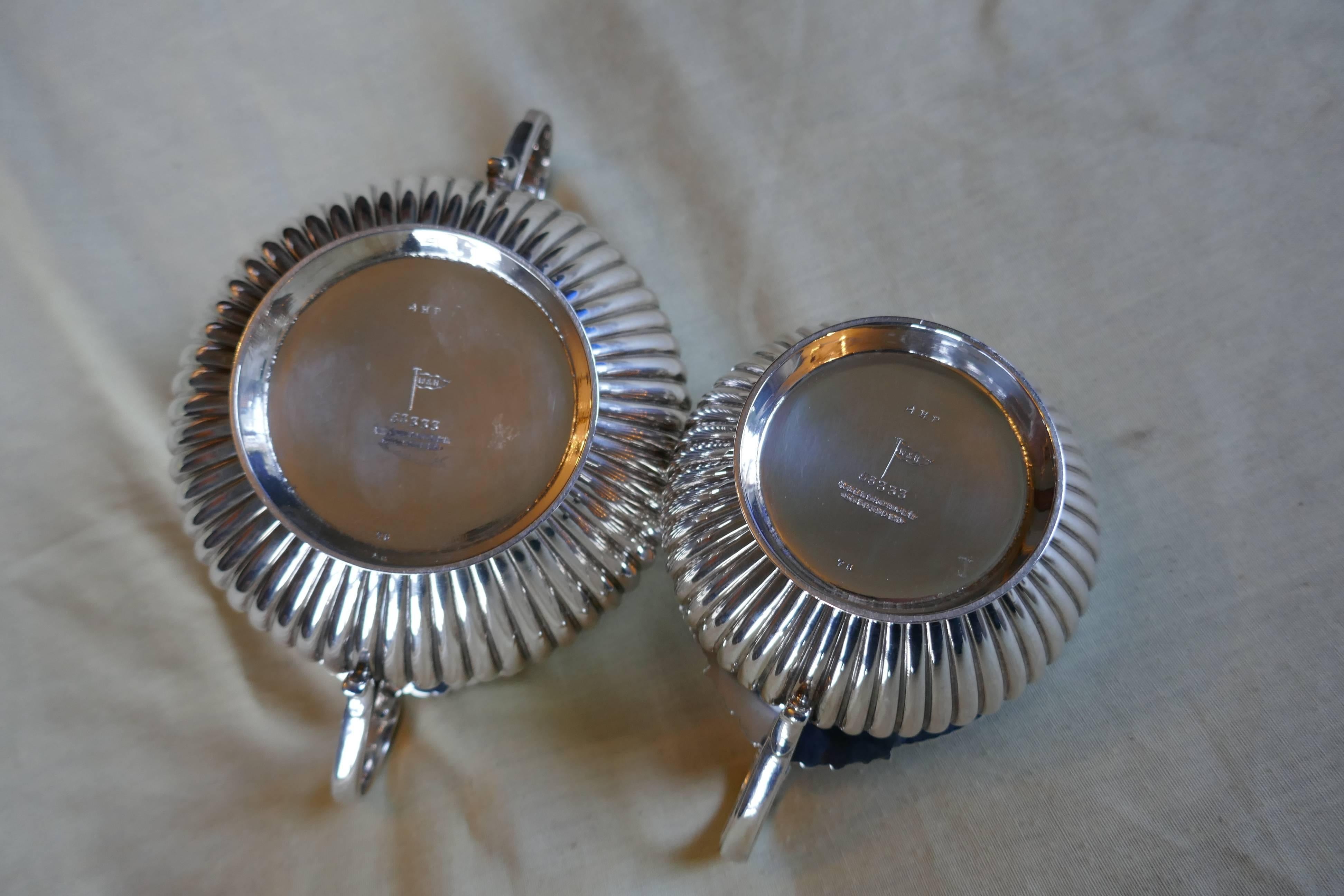 ThreePiece Silver Tea Set by Walker and Hall, Sheffield, 1894 For Sale